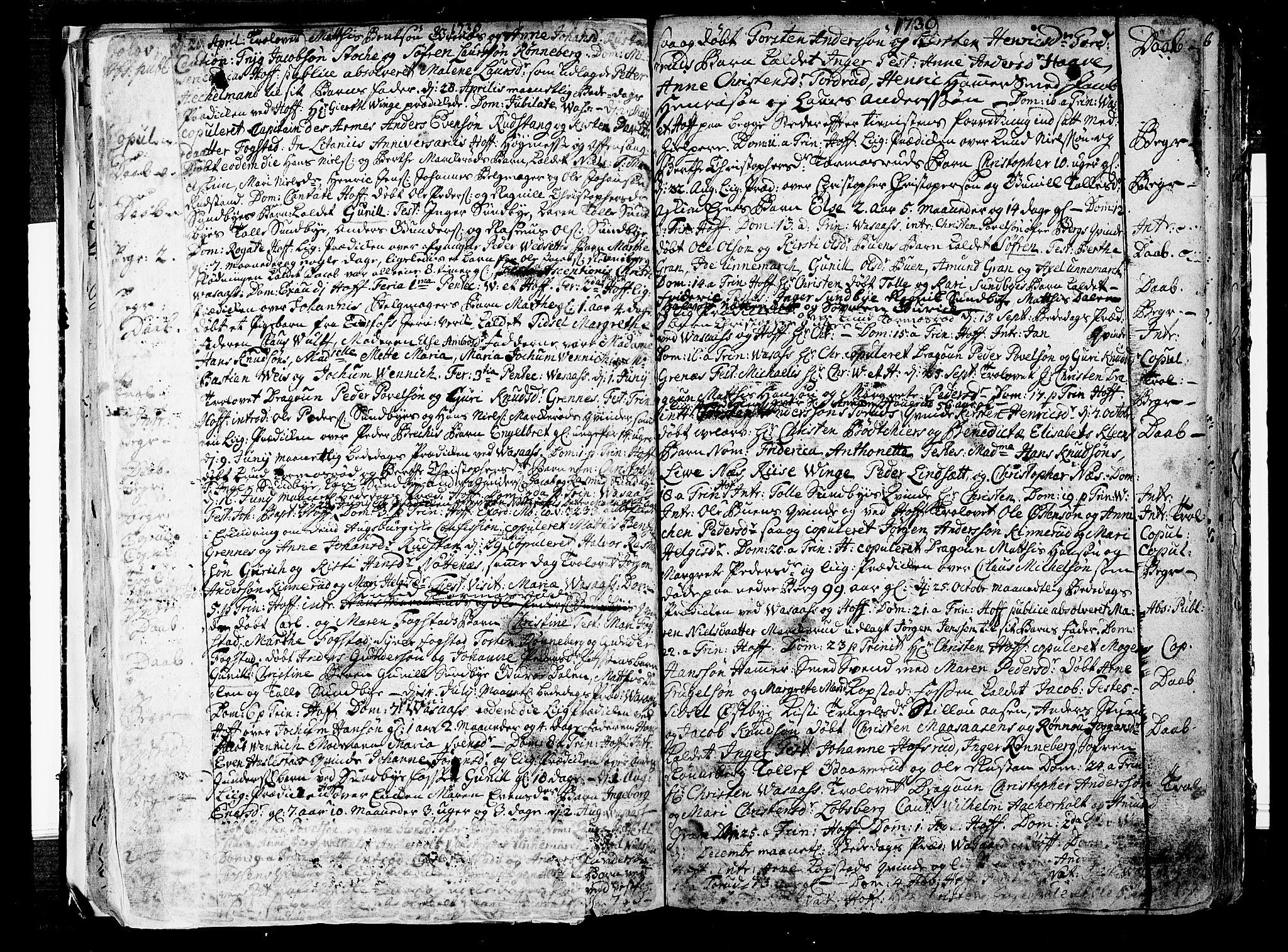 Hof kirkebøker, SAKO/A-64/F/Fa/L0001: Ministerialbok nr. I 1, 1704-1745, s. 28