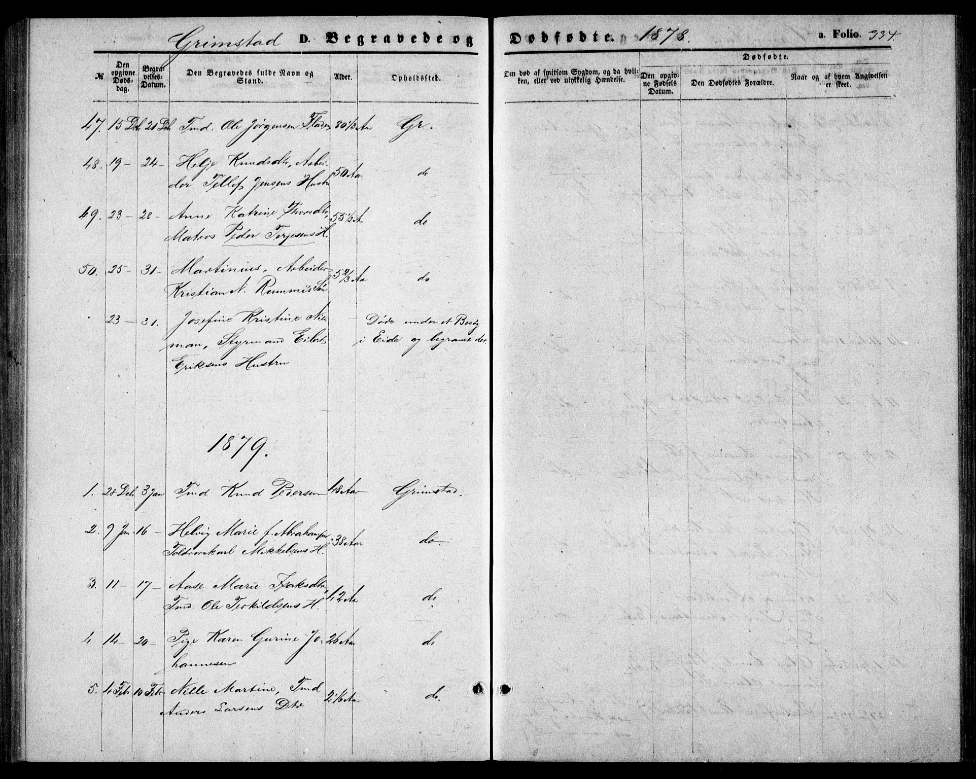 Fjære sokneprestkontor, AV/SAK-1111-0011/F/Fb/L0009: Klokkerbok nr. B 9, 1867-1870, s. 334