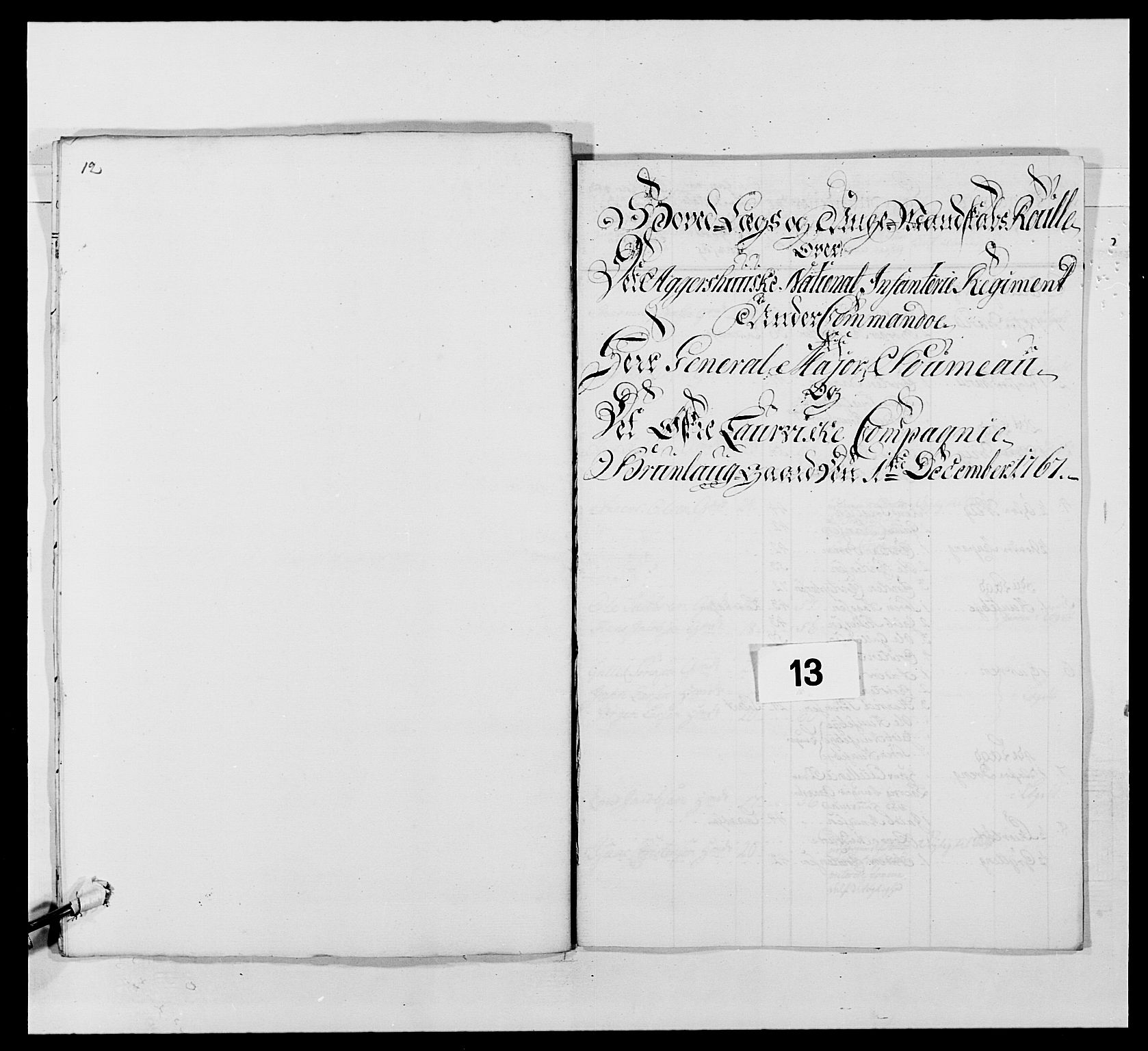 Kommanderende general (KG I) med Det norske krigsdirektorium, AV/RA-EA-5419/E/Ea/L0489: 1. Akershusiske regiment, 1767, s. 298