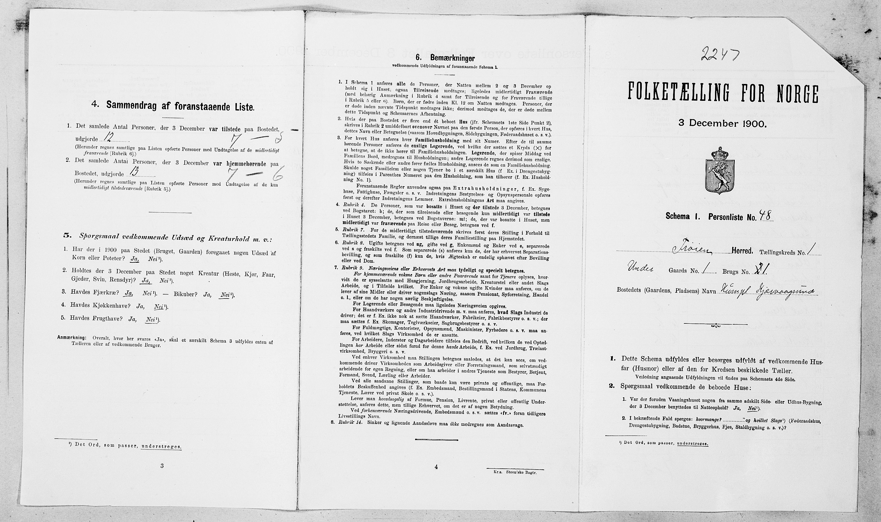 SAT, Folketelling 1900 for 1619 Frøya herred, 1900, s. 222