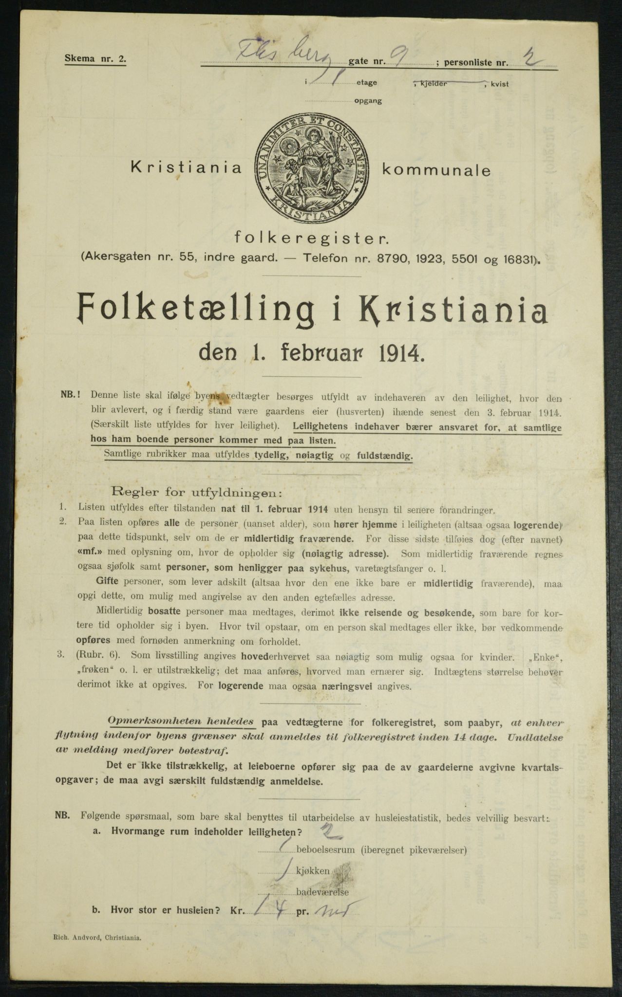 OBA, Kommunal folketelling 1.2.1914 for Kristiania, 1914, s. 24816