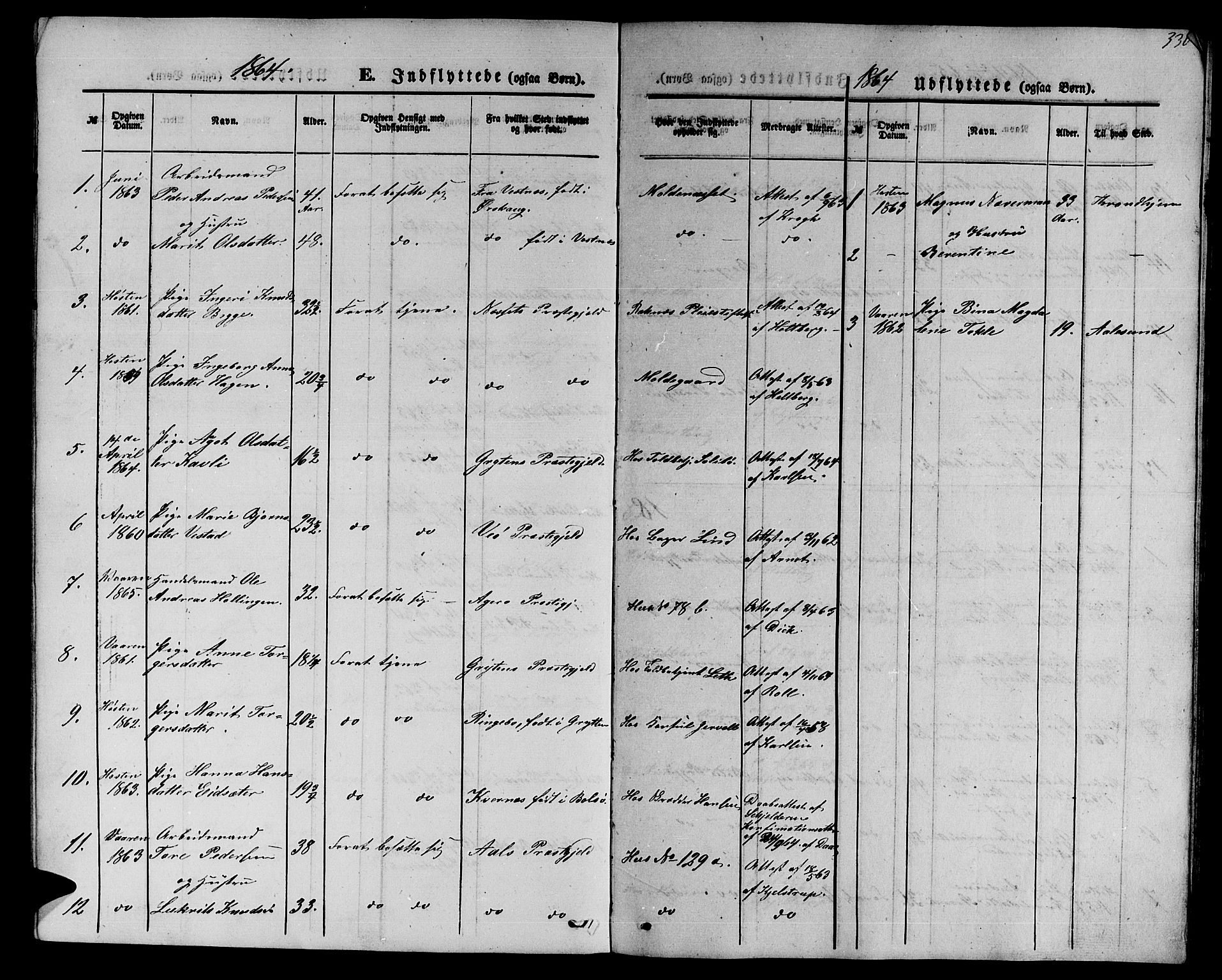 Ministerialprotokoller, klokkerbøker og fødselsregistre - Møre og Romsdal, SAT/A-1454/558/L0701: Klokkerbok nr. 558C02, 1862-1879, s. 330
