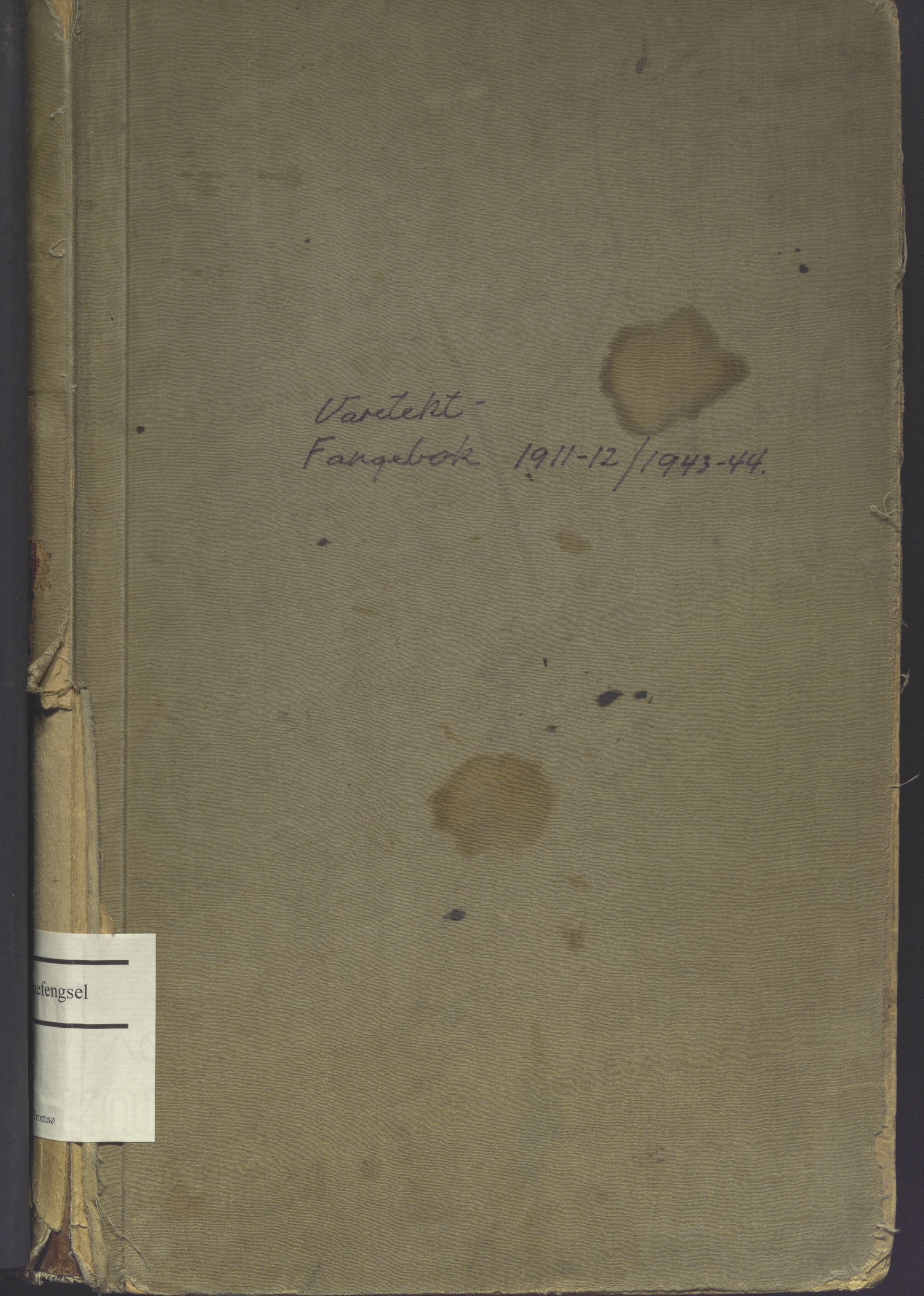 Vardø hjelpefengsel, AV/SATØ-S-1141/F/L0019: Varetekt. Fangebok, 1911-1944