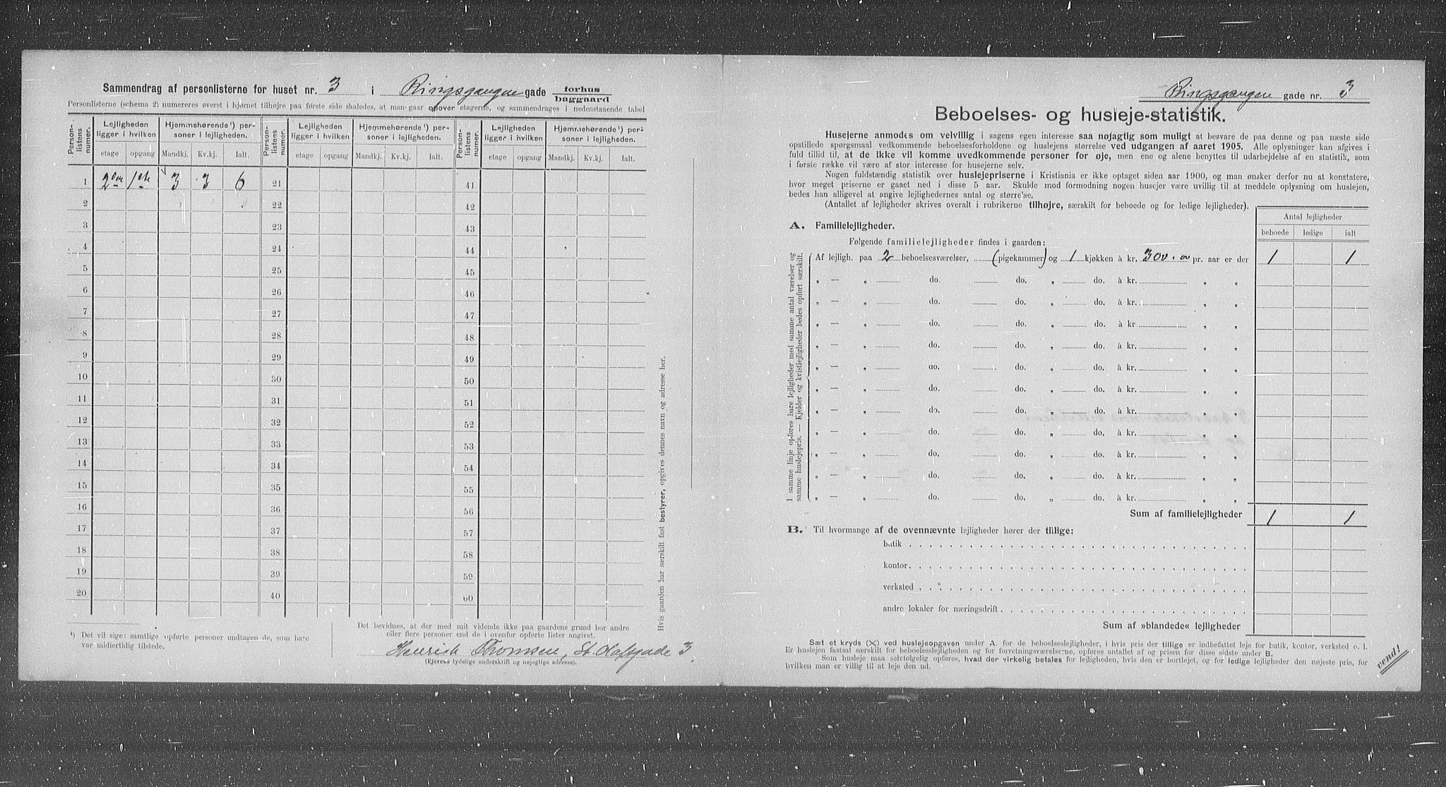 OBA, Kommunal folketelling 31.12.1905 for Kristiania kjøpstad, 1905, s. 43808