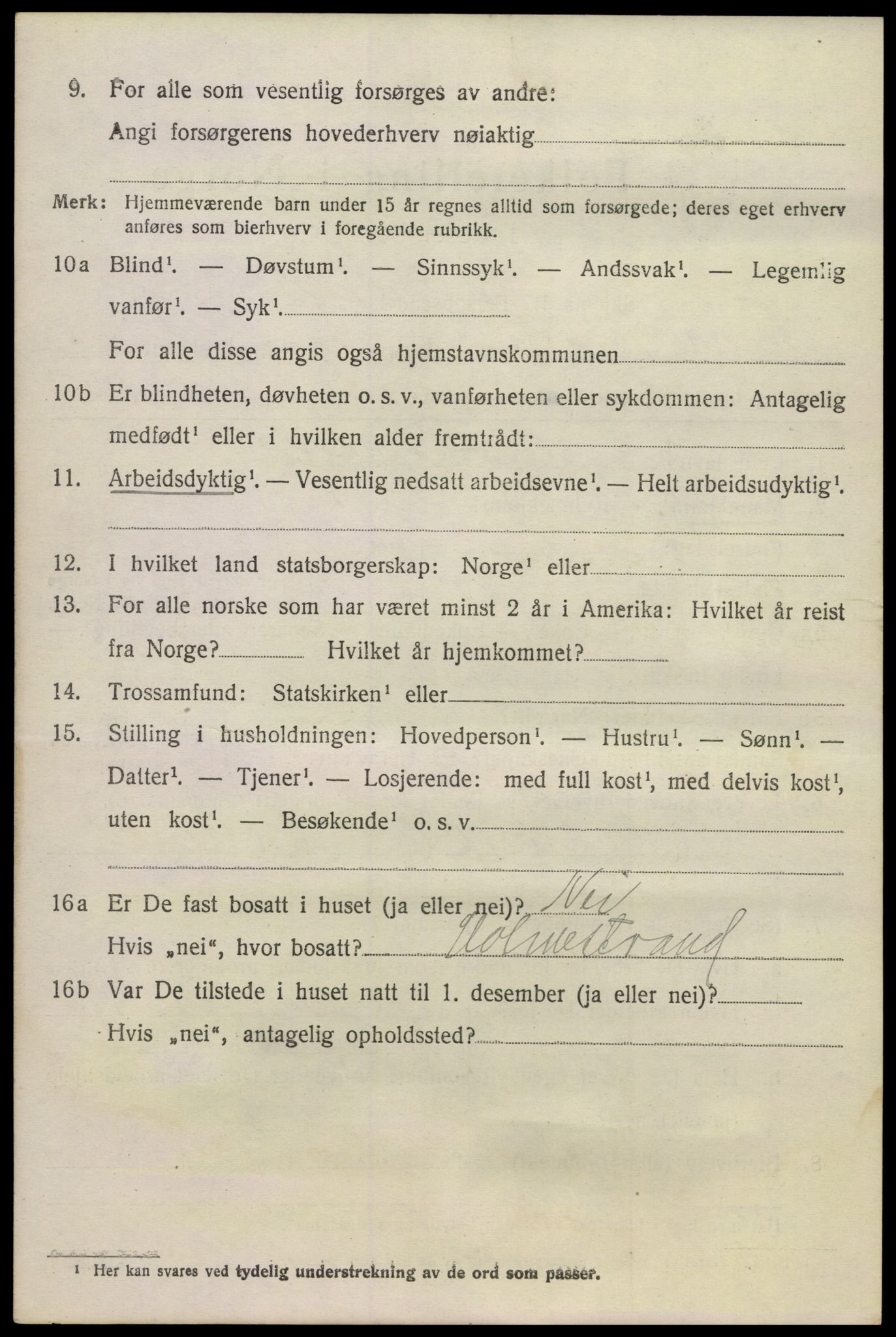 SAKO, Folketelling 1920 for 0716 Våle herred, 1920, s. 1897