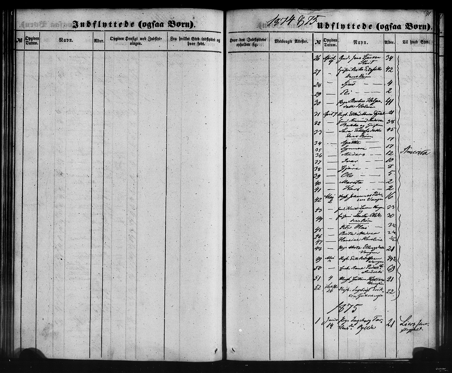 Aurland sokneprestembete, SAB/A-99937/H/Ha/Haa/L0012: Ministerialbok nr. A 12, 1858-1879, s. 41