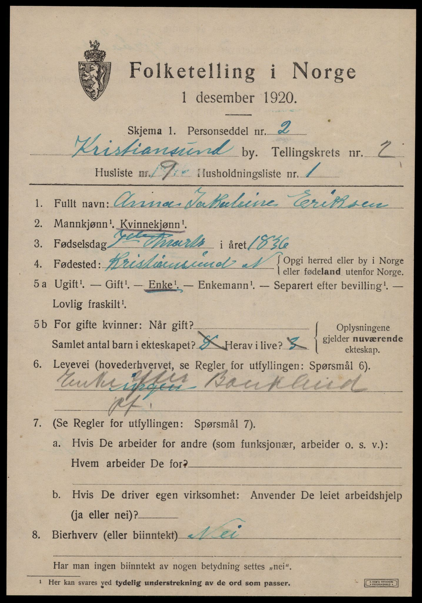 SAT, Folketelling 1920 for 1503 Kristiansund kjøpstad, 1920, s. 11839