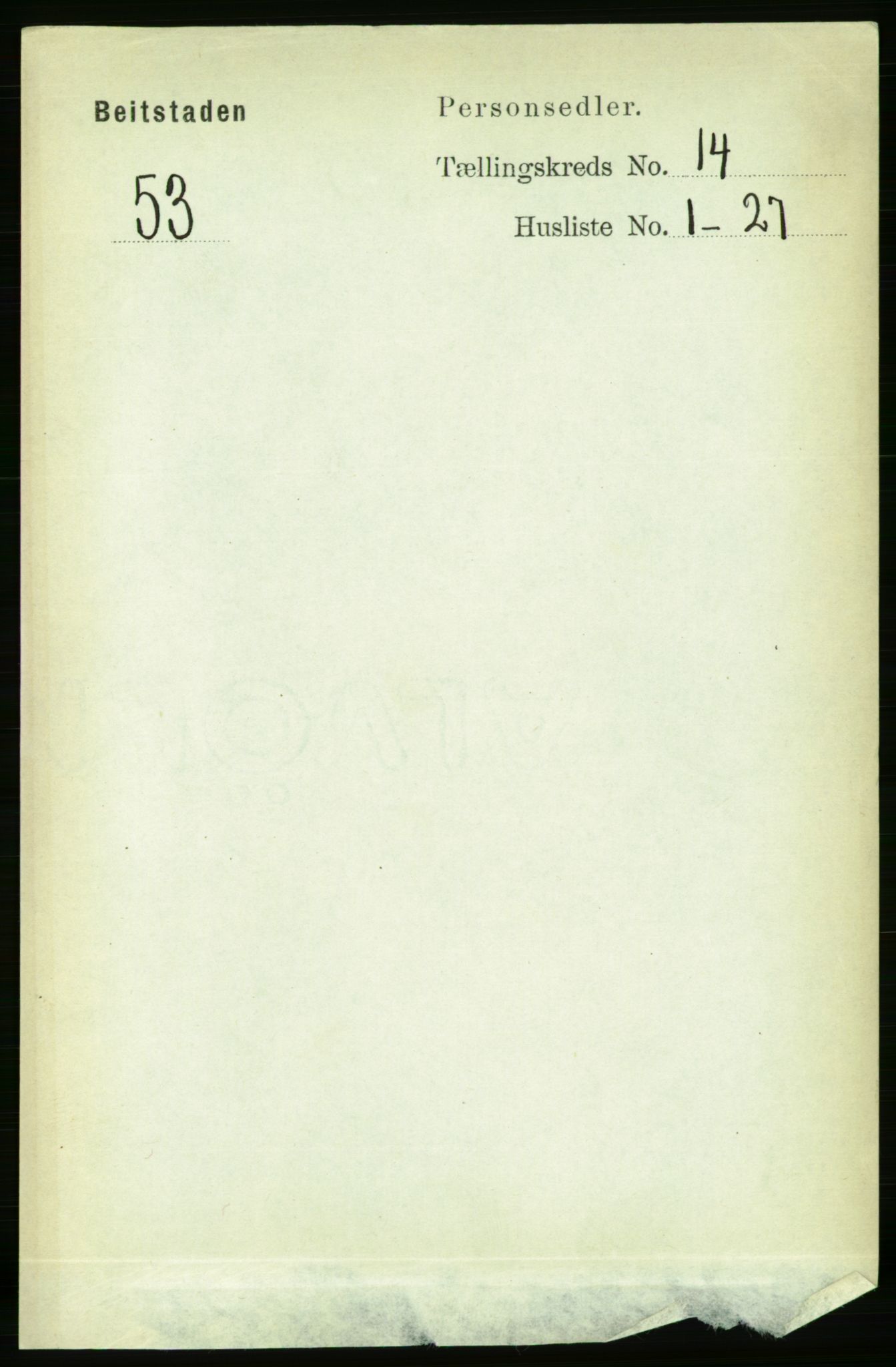 RA, Folketelling 1891 for 1727 Beitstad herred, 1891, s. 3849