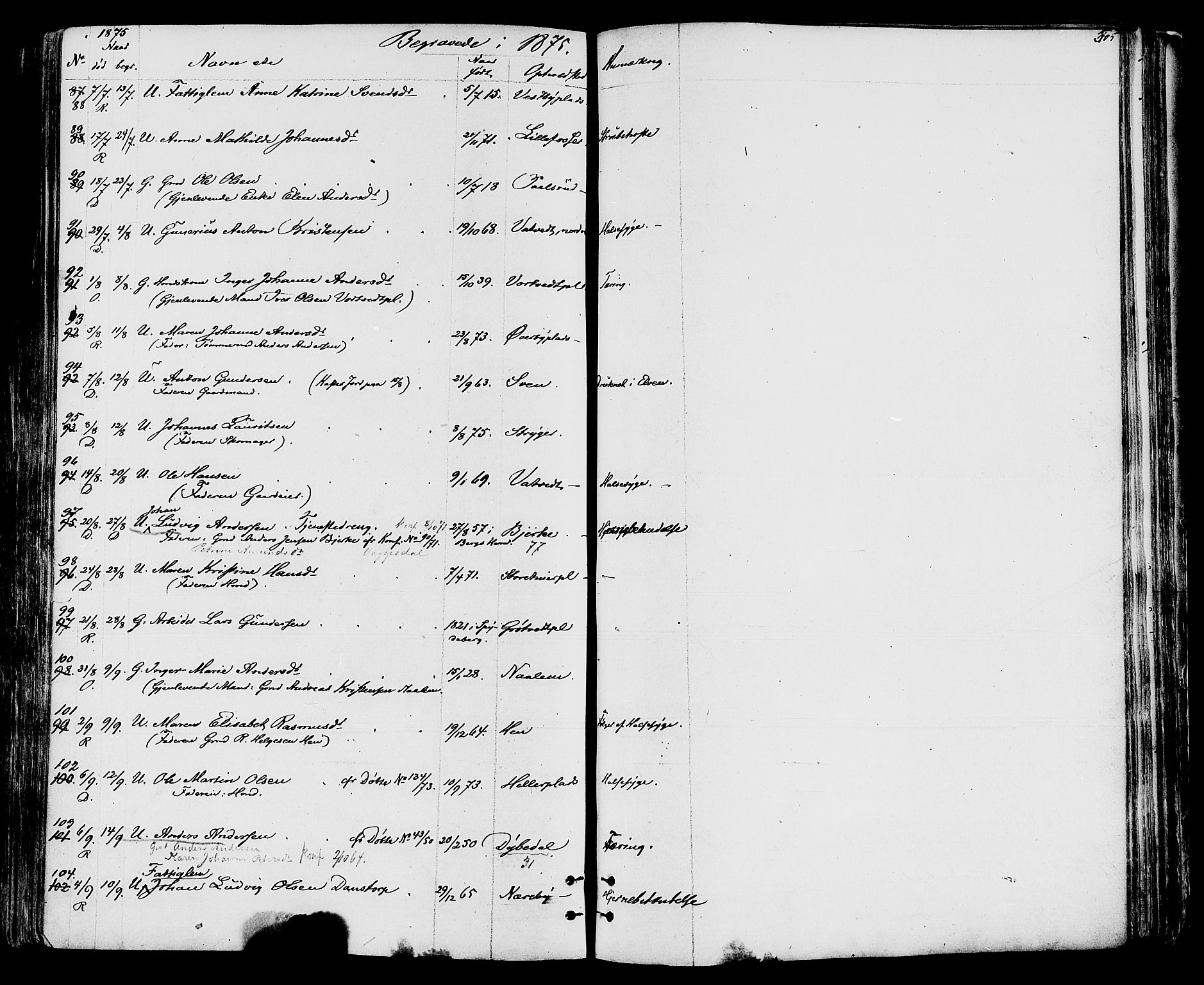 Rakkestad prestekontor Kirkebøker, AV/SAO-A-2008/F/Fa/L0011: Ministerialbok nr. I 11, 1862-1877, s. 505