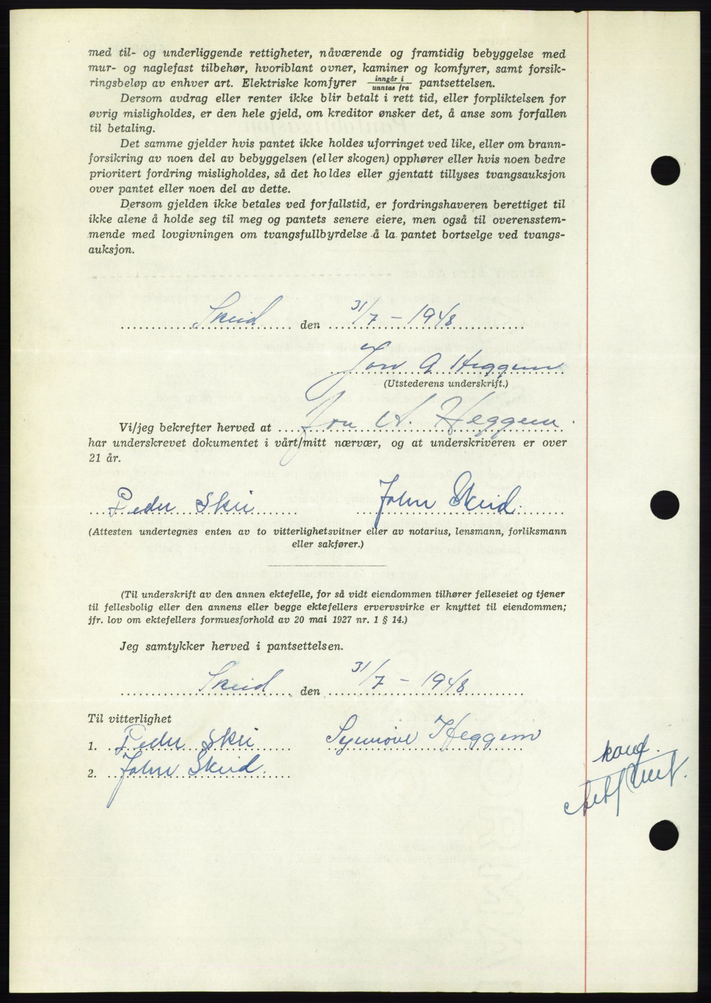 Nordmøre sorenskriveri, AV/SAT-A-4132/1/2/2Ca: Pantebok nr. B99, 1948-1948, Dagboknr: 2263/1948