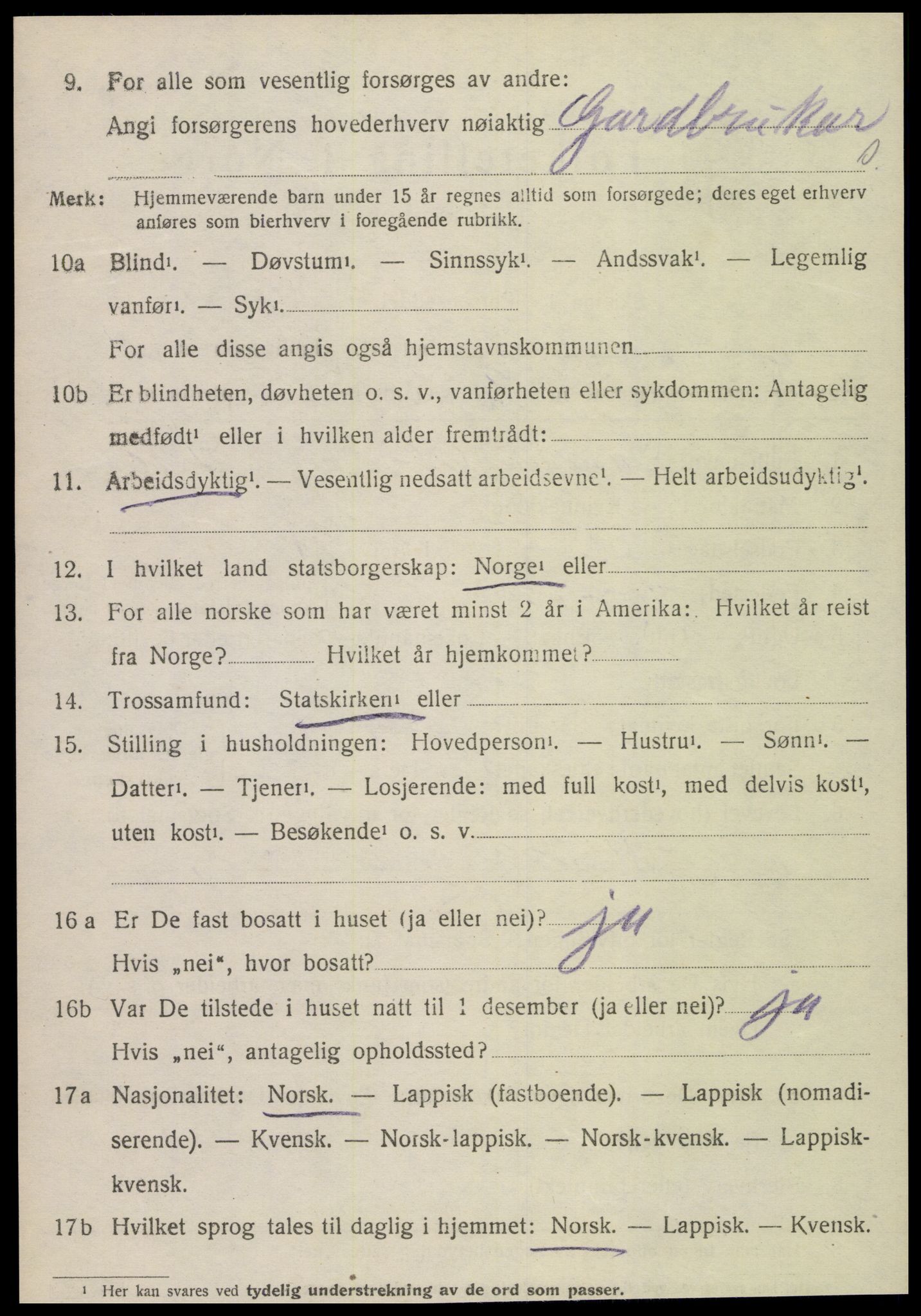 SAT, Folketelling 1920 for 1731 Sparbu herred, 1920, s. 5200