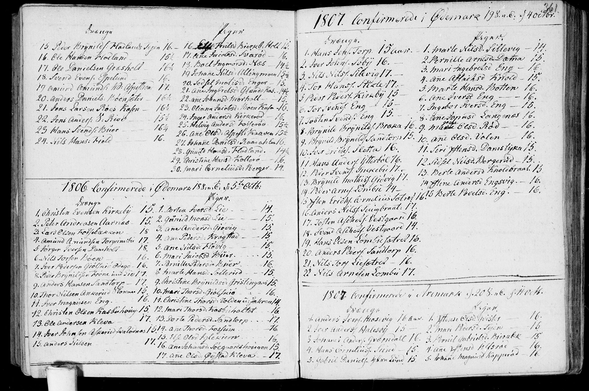 Aremark prestekontor Kirkebøker, SAO/A-10899/F/Fa/L0004: Ministerialbok nr. I 4, 1796-1814, s. 361