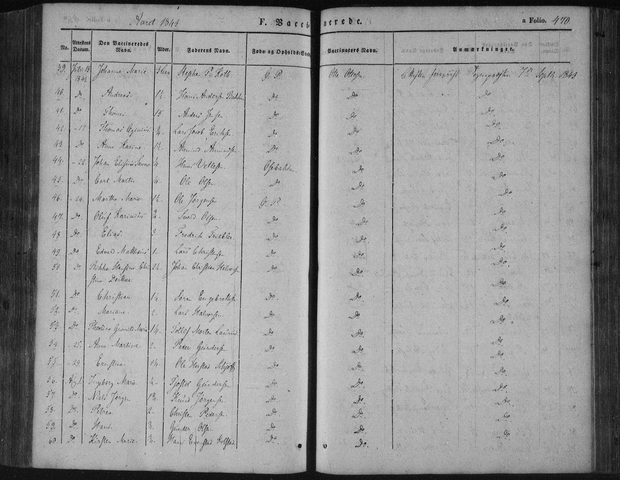 Porsgrunn kirkebøker , SAKO/A-104/F/Fa/L0006: Ministerialbok nr. 6, 1841-1857, s. 470