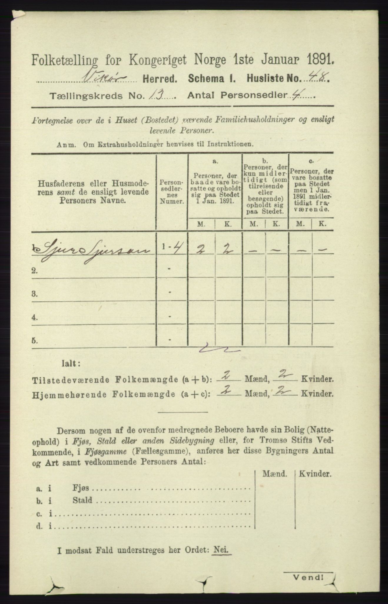 RA, Folketelling 1891 for 1238 Vikør herred, 1891, s. 3609