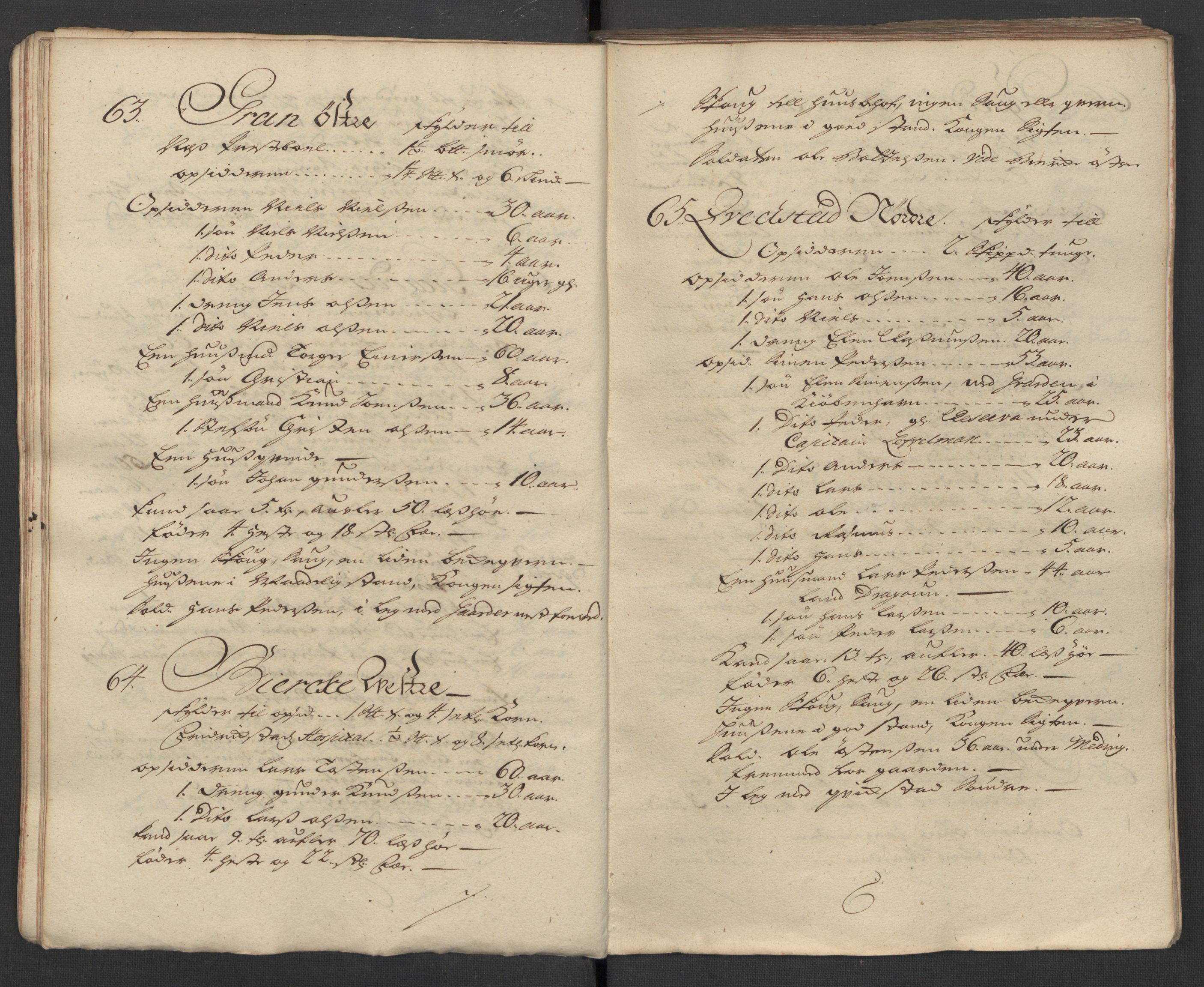 1. Sønnafjelske (Akershusiske) dragonregiment, AV/RA-EA-1760/F/L0032: Legdsruller for Totenske, Hedemarkske, Larvikske og Jarlsbergske kompanier, 1717, s. 33