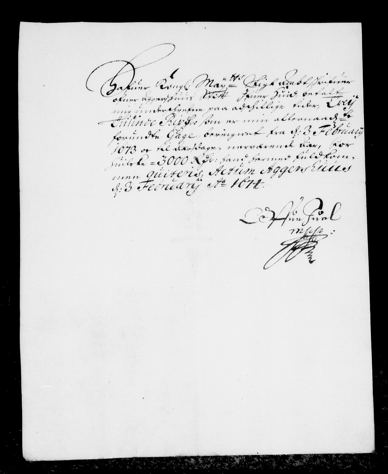 Rentekammeret inntil 1814, Reviderte regnskaper, Stiftamtstueregnskaper, Landkommissariatet på Akershus og Akershus stiftamt, AV/RA-EA-5869/R/Rb/L0094: Akershus stiftamt, 1673-1674