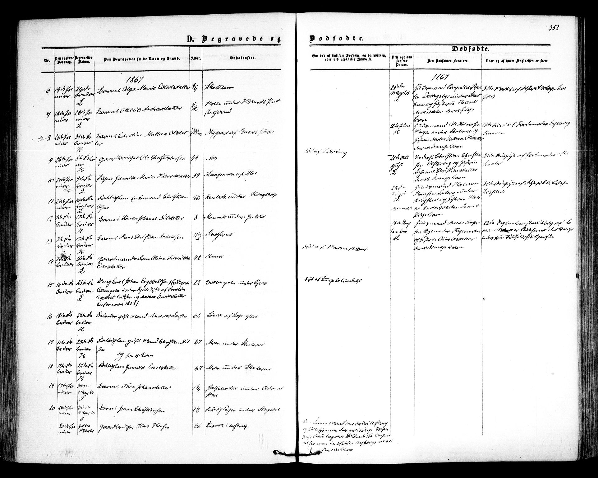Høland prestekontor Kirkebøker, SAO/A-10346a/F/Fa/L0011: Ministerialbok nr. I 11, 1862-1869, s. 353