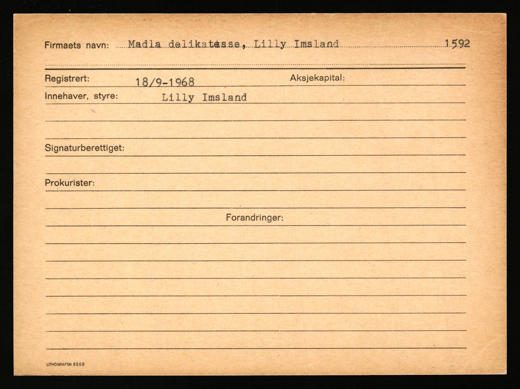 Stavanger byfogd, AV/SAST-A-101408/002/J/Jc/Jcf/L0002: Alfabetisk register. Enkeltmannsforetak, M-Å, 1944-1990, s. 6