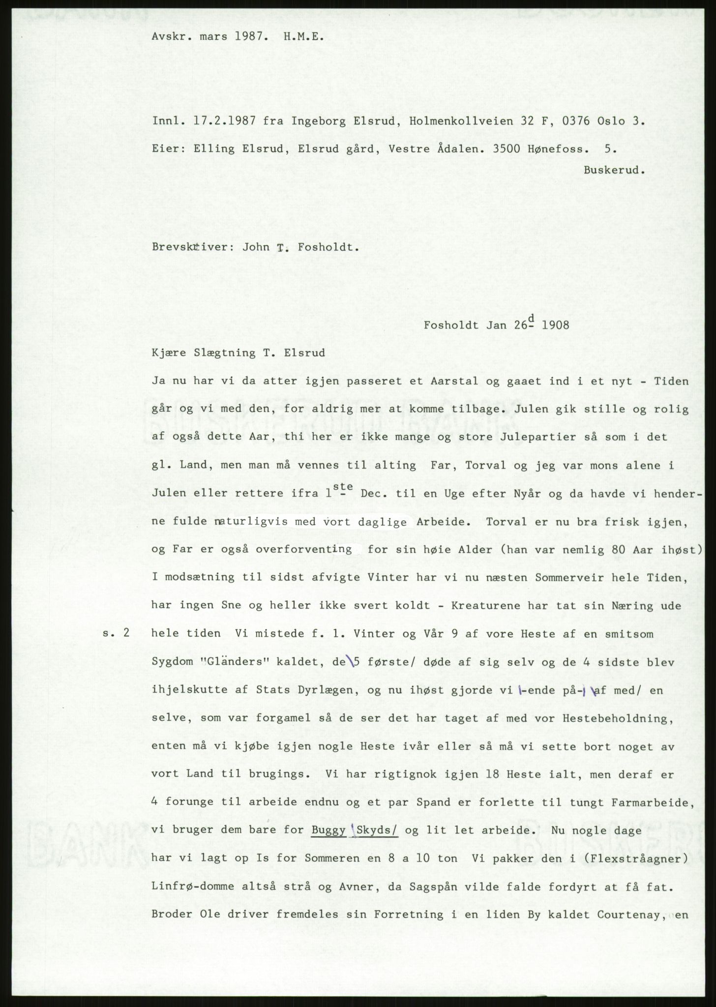 Samlinger til kildeutgivelse, Amerikabrevene, AV/RA-EA-4057/F/L0018: Innlån fra Buskerud: Elsrud, 1838-1914, s. 877