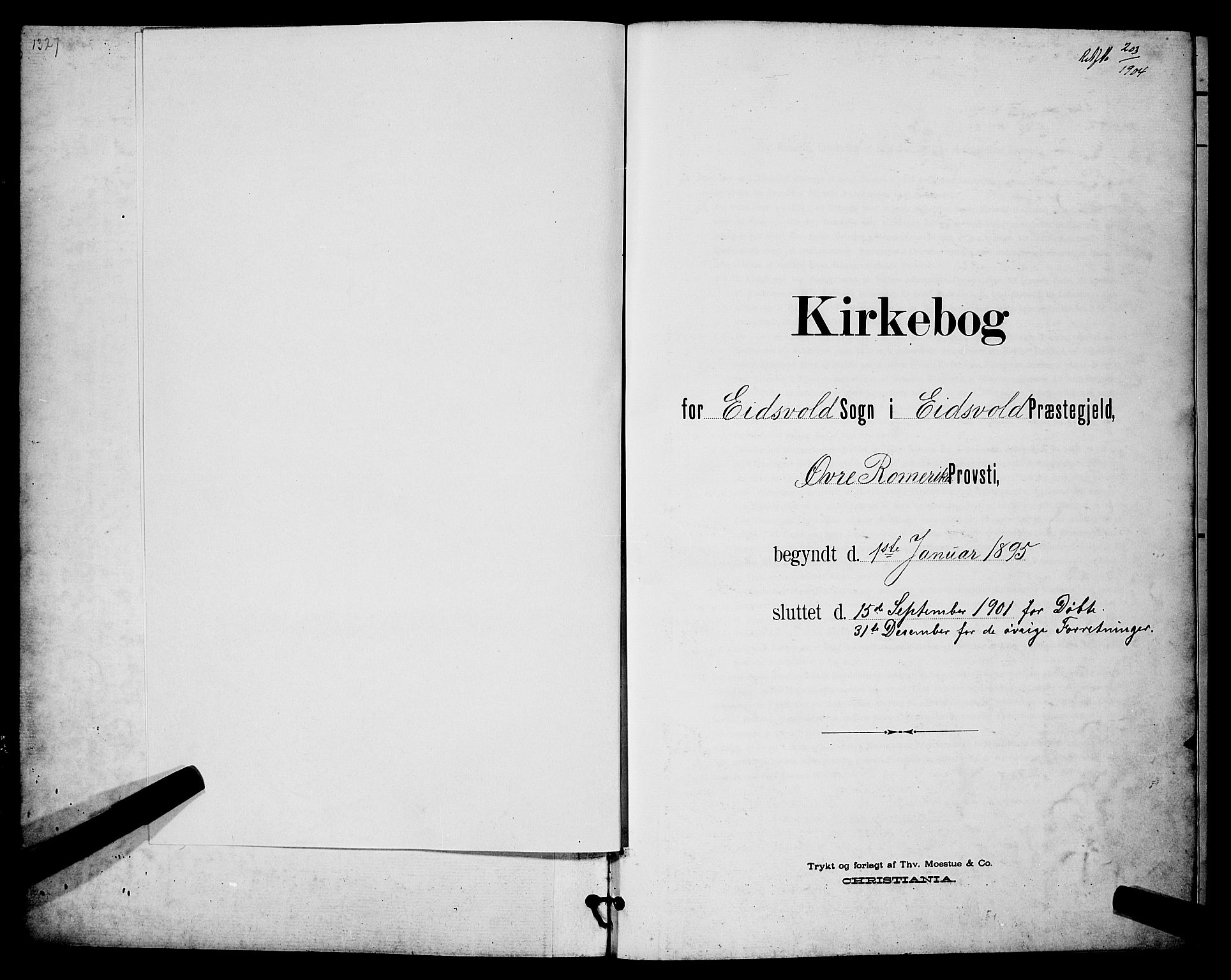 Eidsvoll prestekontor Kirkebøker, SAO/A-10888/G/Ga/L0006: Klokkerbok nr. I 6, 1895-1901