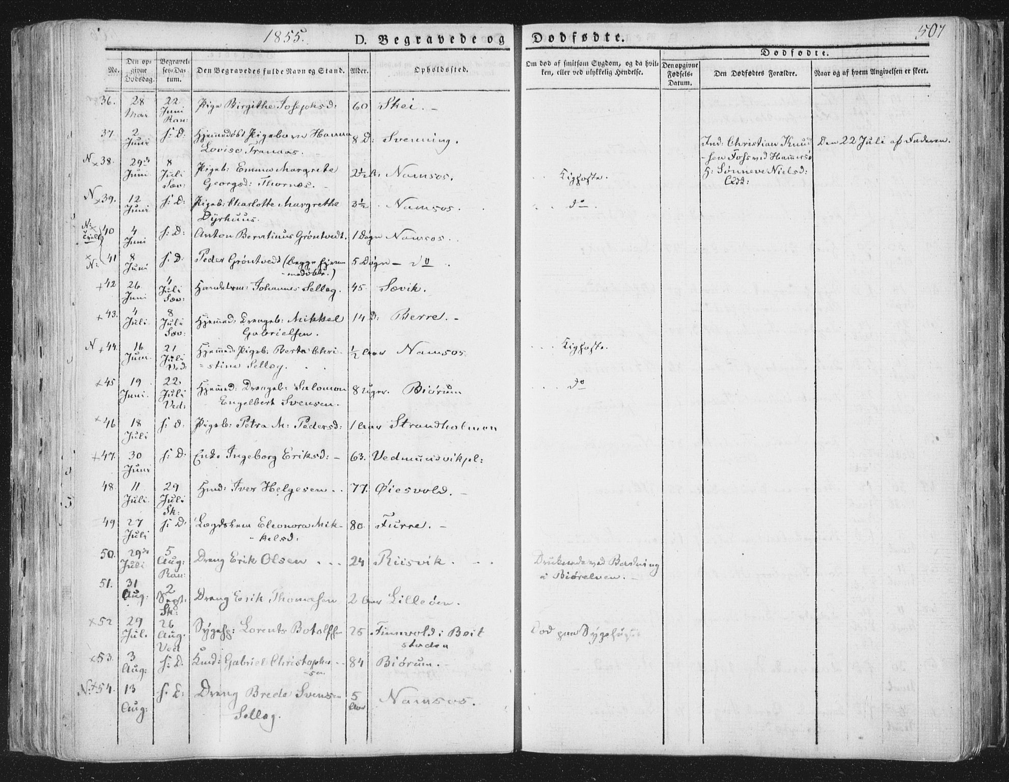 Ministerialprotokoller, klokkerbøker og fødselsregistre - Nord-Trøndelag, SAT/A-1458/764/L0552: Ministerialbok nr. 764A07b, 1824-1865, s. 507