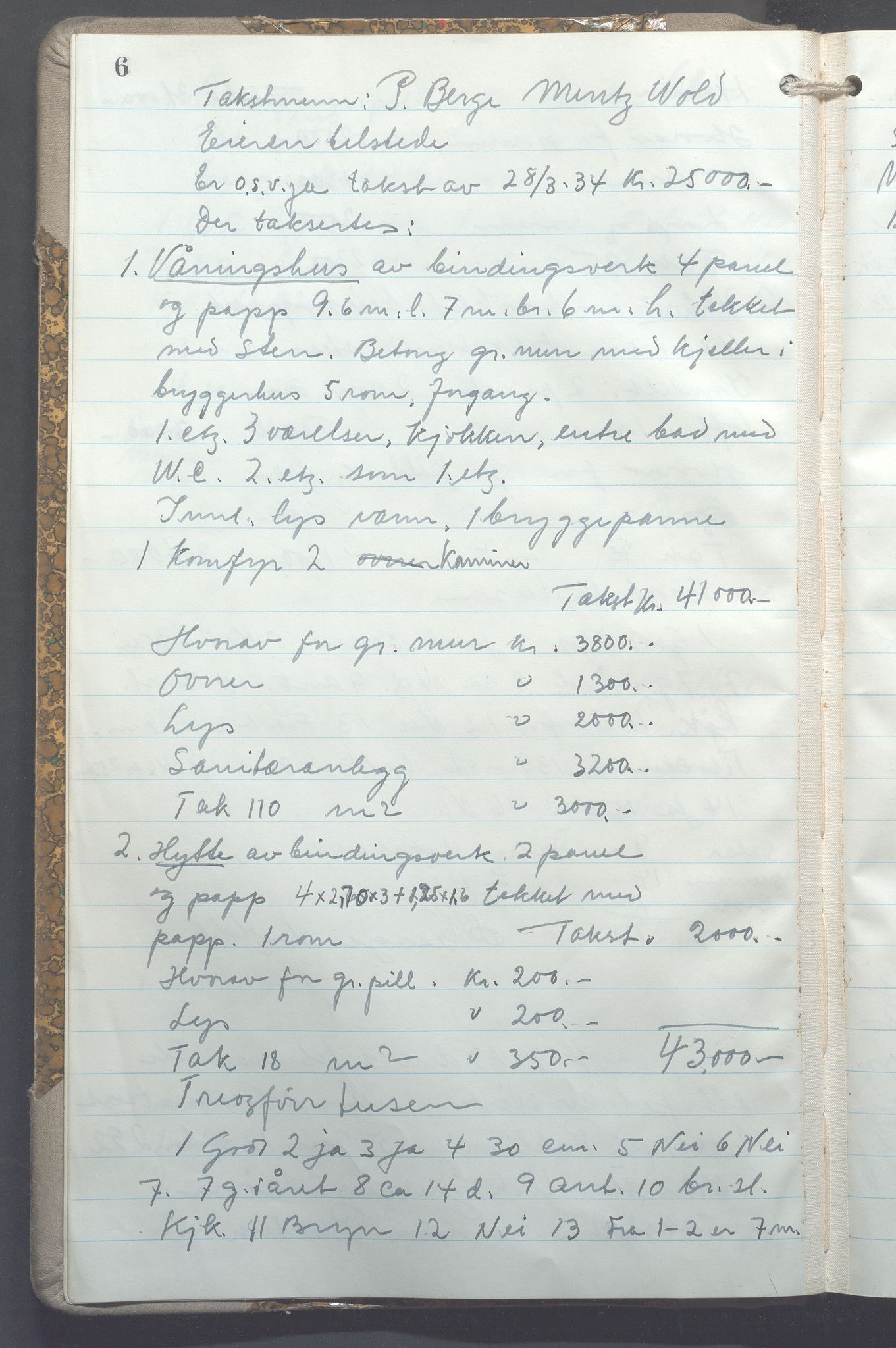 Lensmennene i Aker, OBA/A-10133/F/Fc/L0034: Branntakstprotokoll, 1943-1944, s. 6
