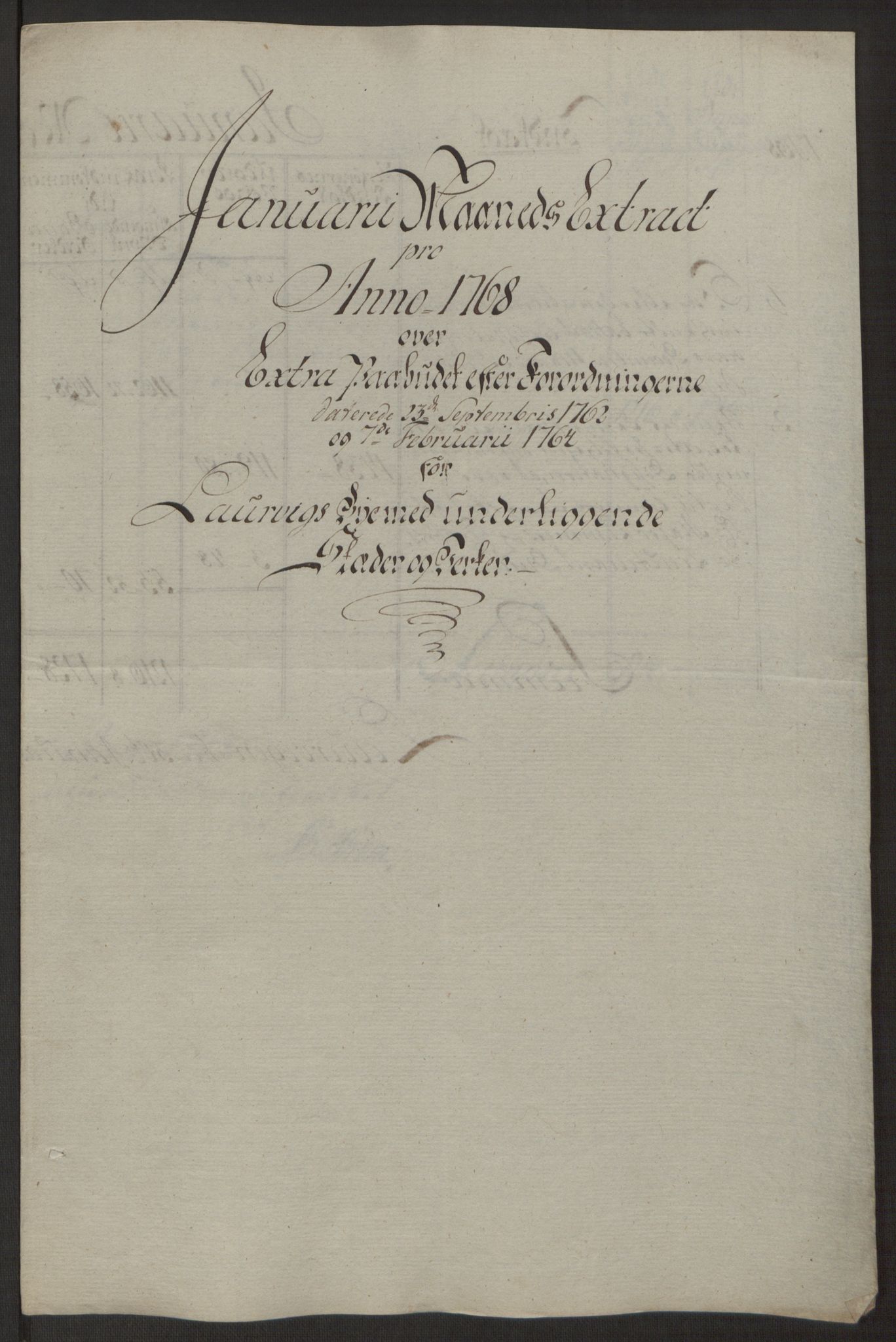 Rentekammeret inntil 1814, Reviderte regnskaper, Byregnskaper, RA/EA-4066/R/Ri/L0183/0001: [I4] Kontribusjonsregnskap / Ekstraskatt, 1762-1768, s. 457