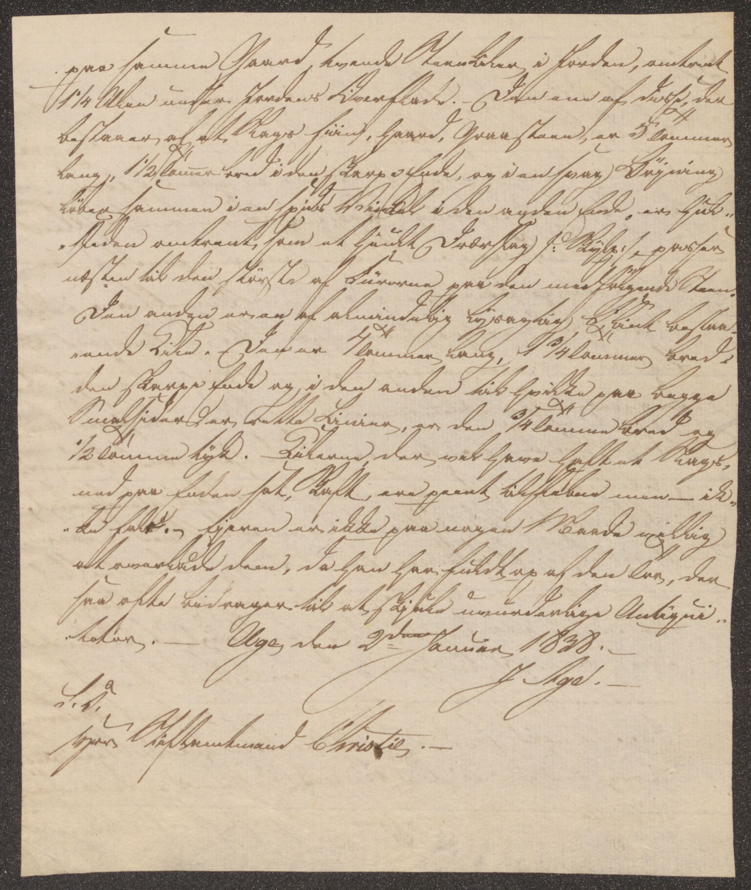 Bergens Museum, UMB/A007/D/Da/L0009/0003: Innkommende brev 1837 - 1838 / Innkommende brev 1838, 1838