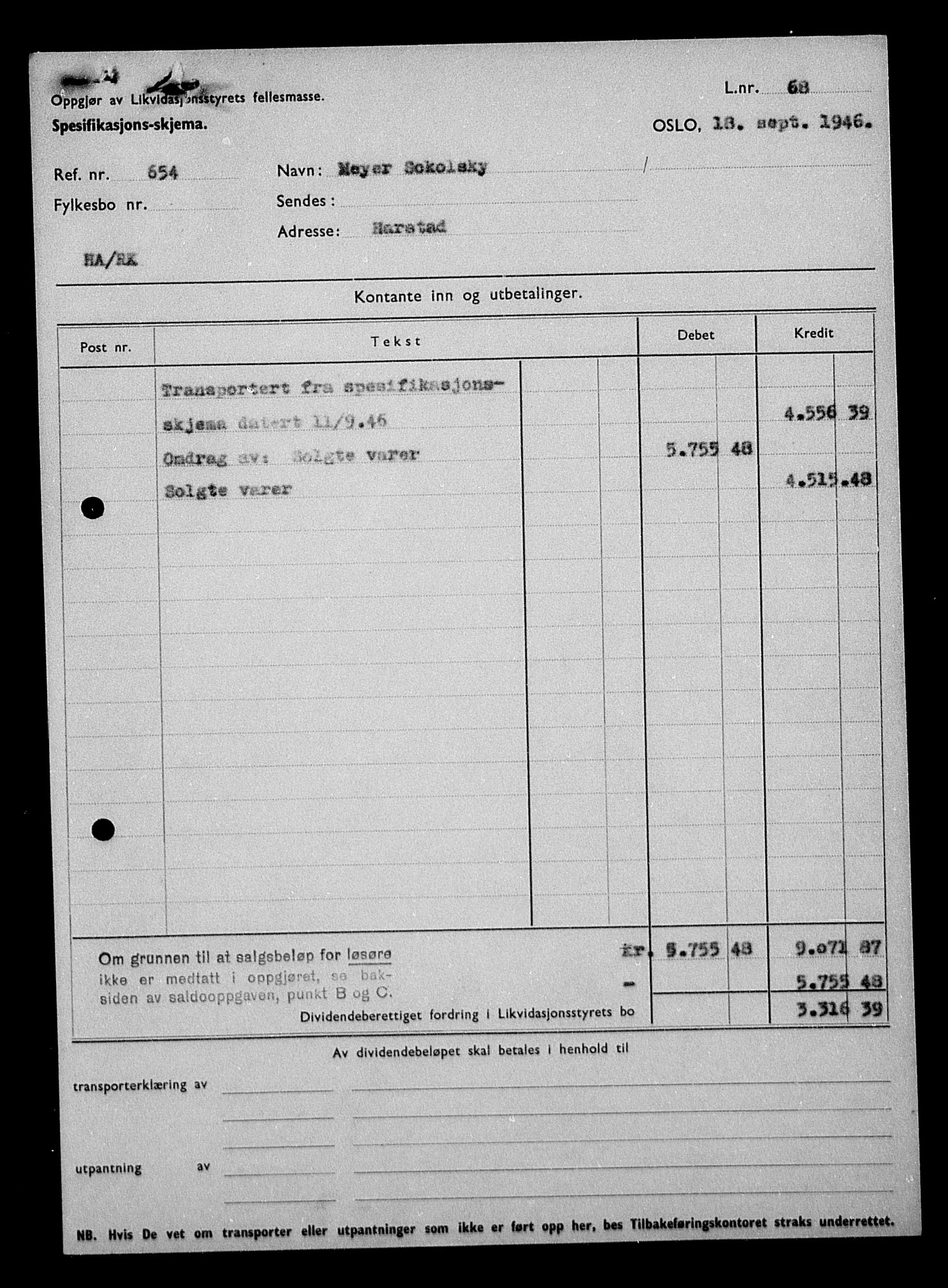 Justisdepartementet, Tilbakeføringskontoret for inndratte formuer, RA/S-1564/H/Hc/Hcb/L0916: --, 1945-1947, s. 459