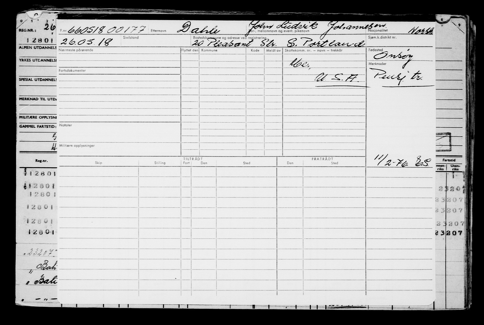 Direktoratet for sjømenn, RA/S-3545/G/Gb/L0158: Hovedkort, 1918, s. 547