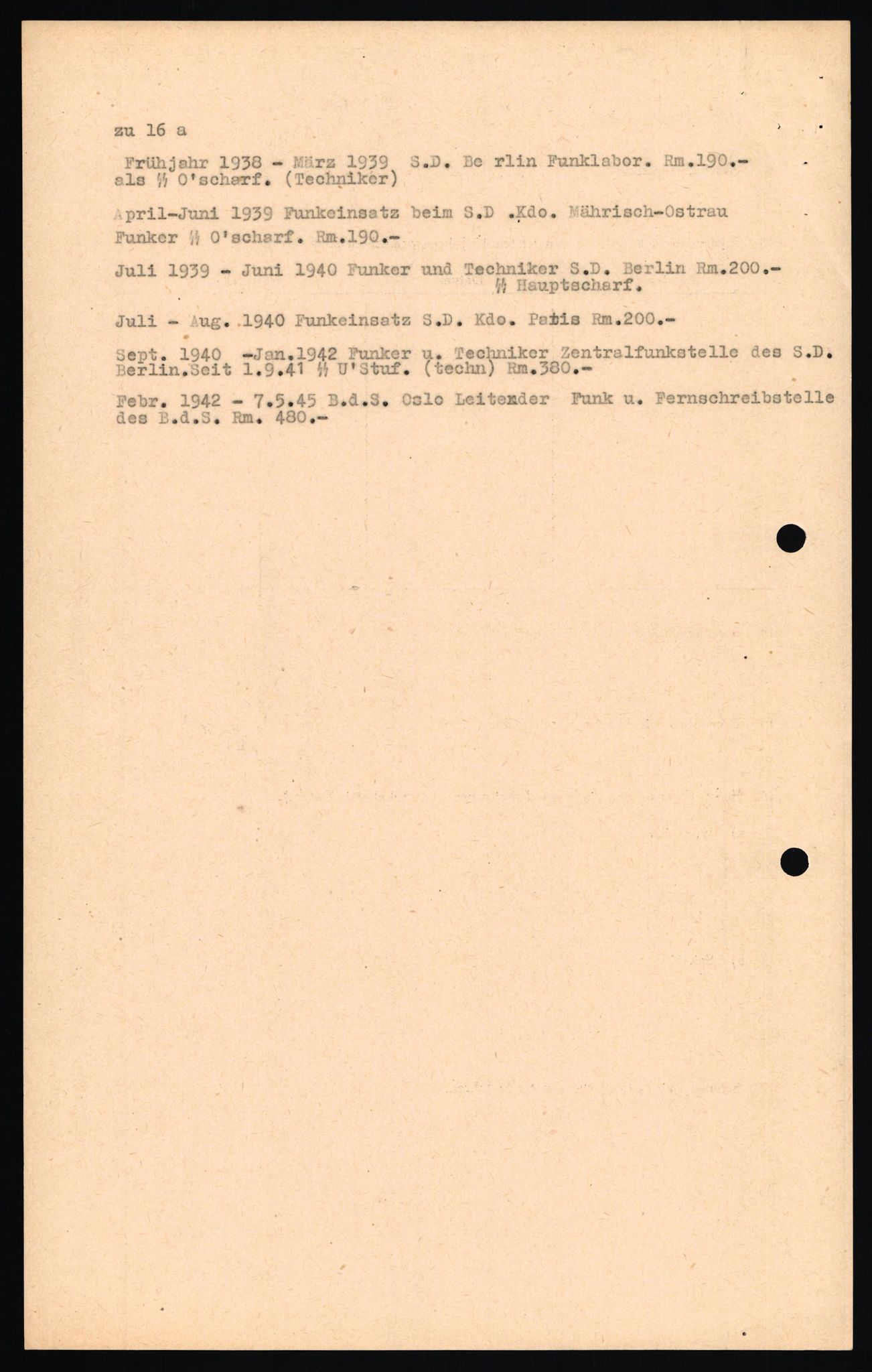 Forsvaret, Forsvarets overkommando II, RA/RAFA-3915/D/Db/L0029: CI Questionaires. Tyske okkupasjonsstyrker i Norge. Tyskere., 1945-1946, s. 347