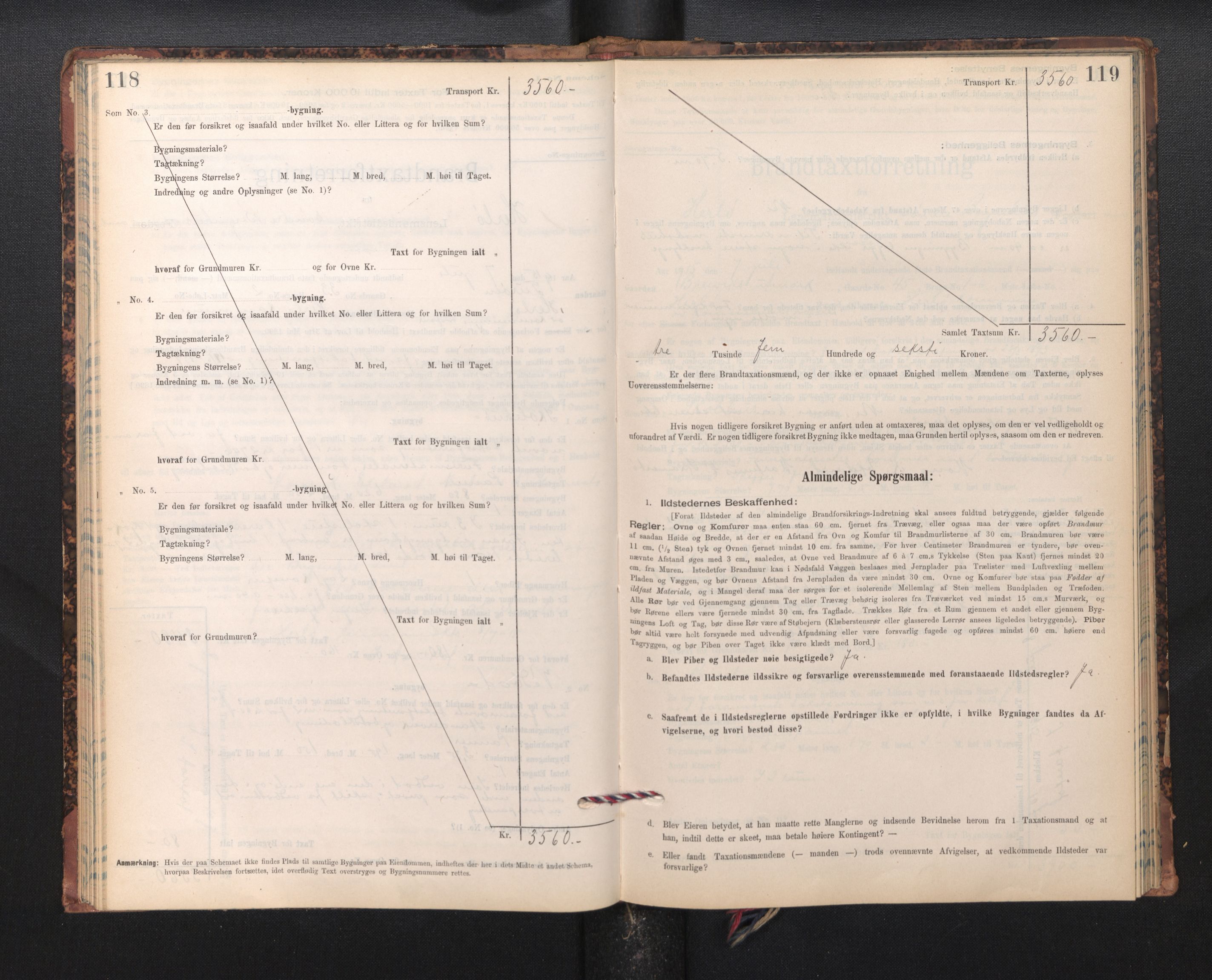 Lensmannen i Herdla, SAB/A-32901/0012/L0003:  Branntakstprotokoll skjematakst, 1897-1916, s. 118-119