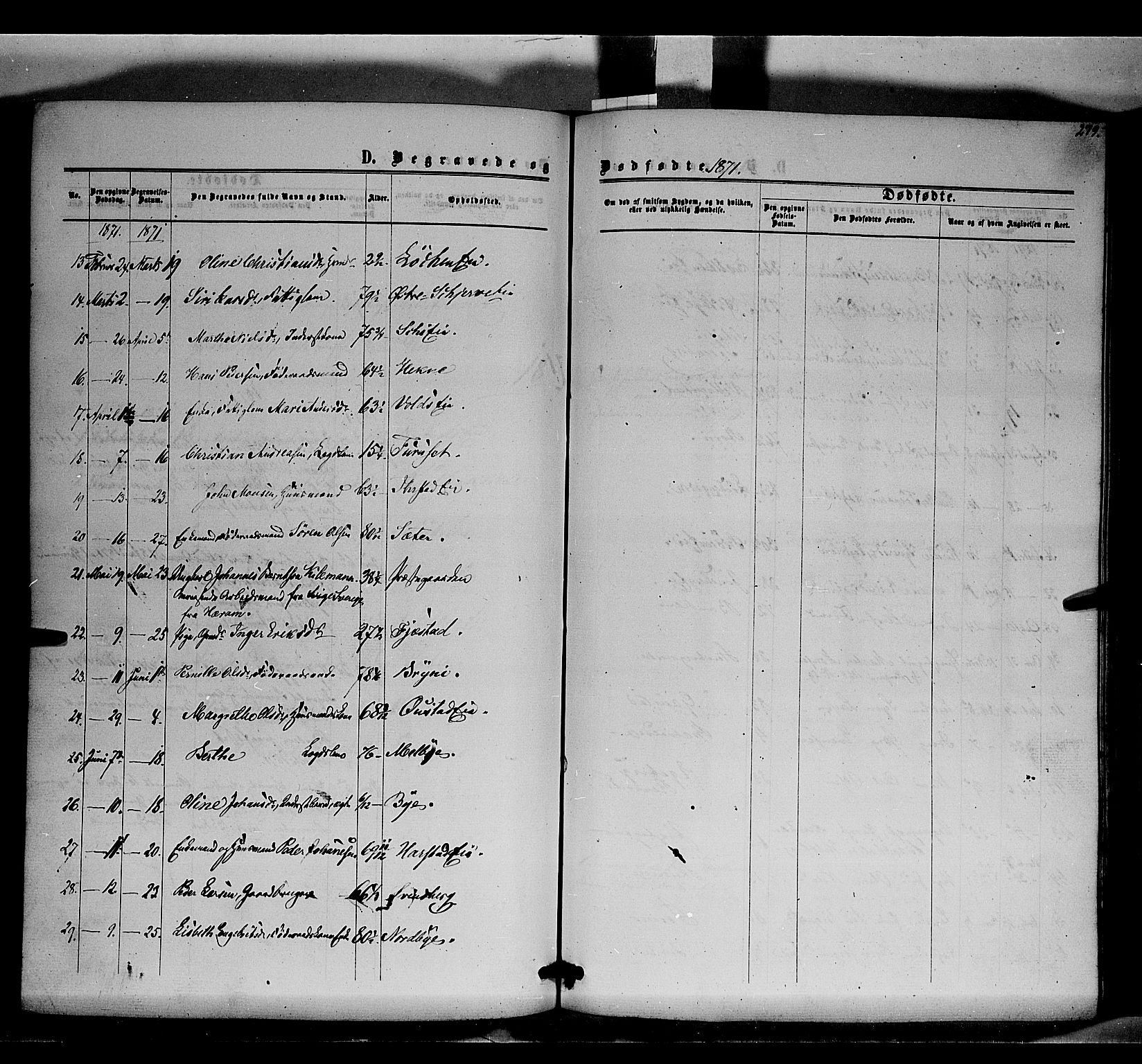 Romedal prestekontor, AV/SAH-PREST-004/K/L0005: Ministerialbok nr. 5, 1862-1874, s. 279