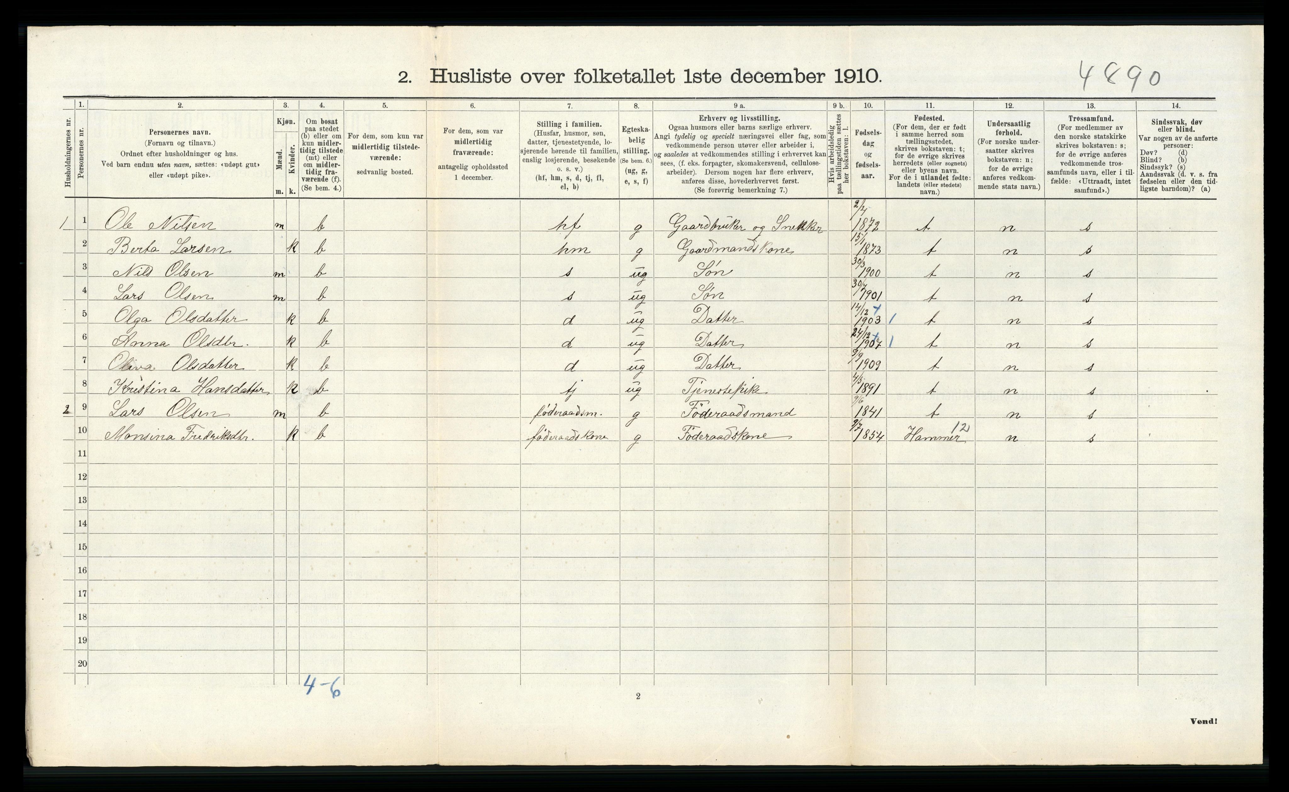 RA, Folketelling 1910 for 1257 Alversund herred, 1910, s. 567
