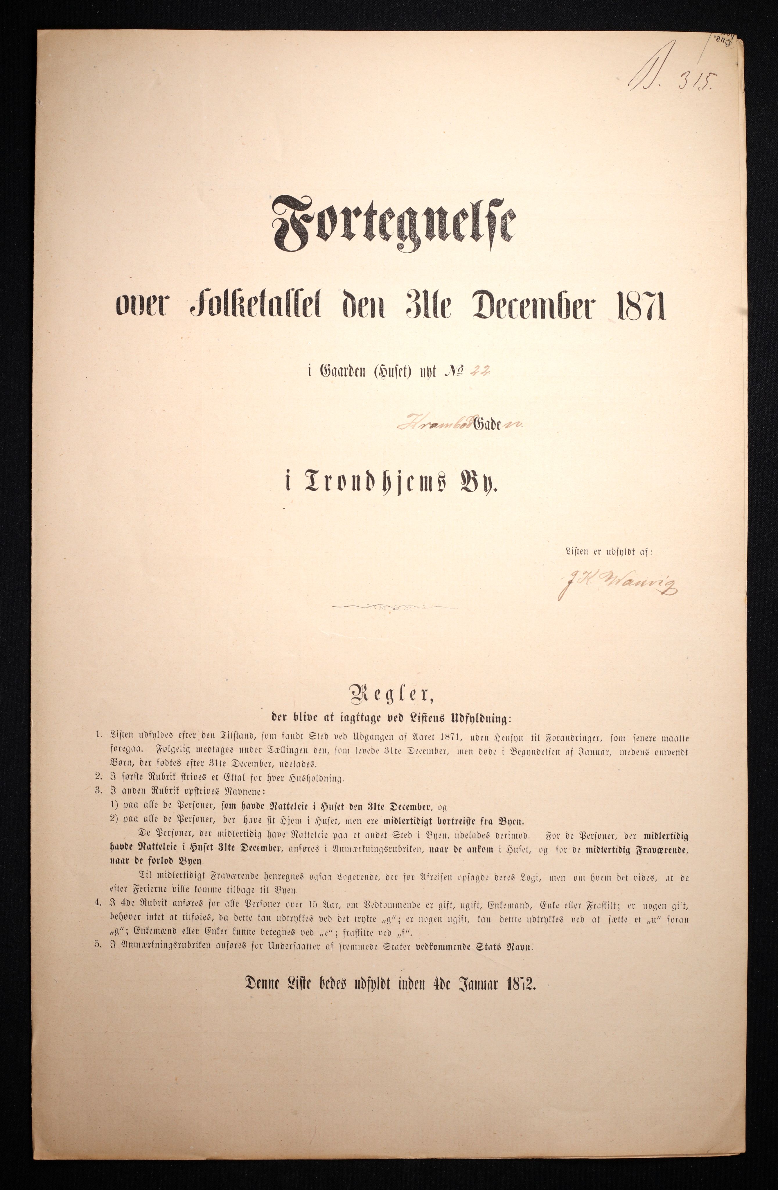 RA, Folketelling 1871 for 1601 Trondheim kjøpstad, 1870-1871, s. 2694