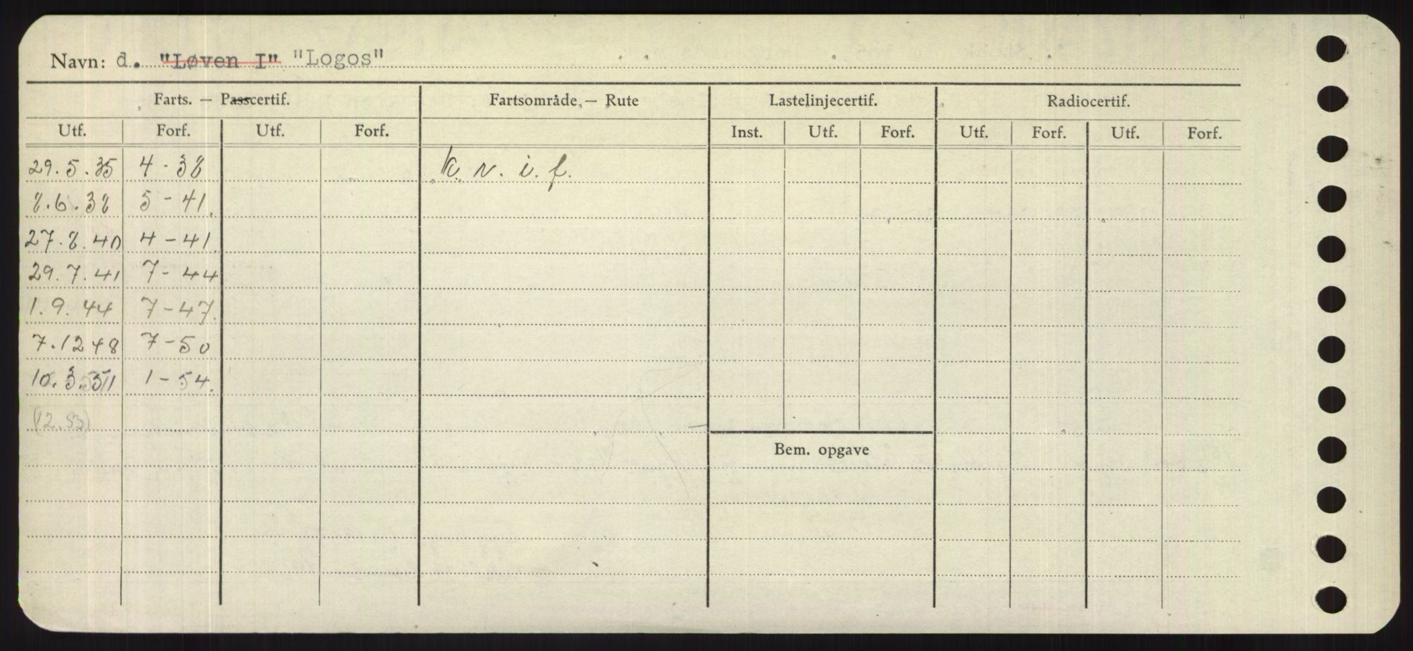 Sjøfartsdirektoratet med forløpere, Skipsmålingen, RA/S-1627/H/Hd/L0023: Fartøy, Lia-Løv, s. 296