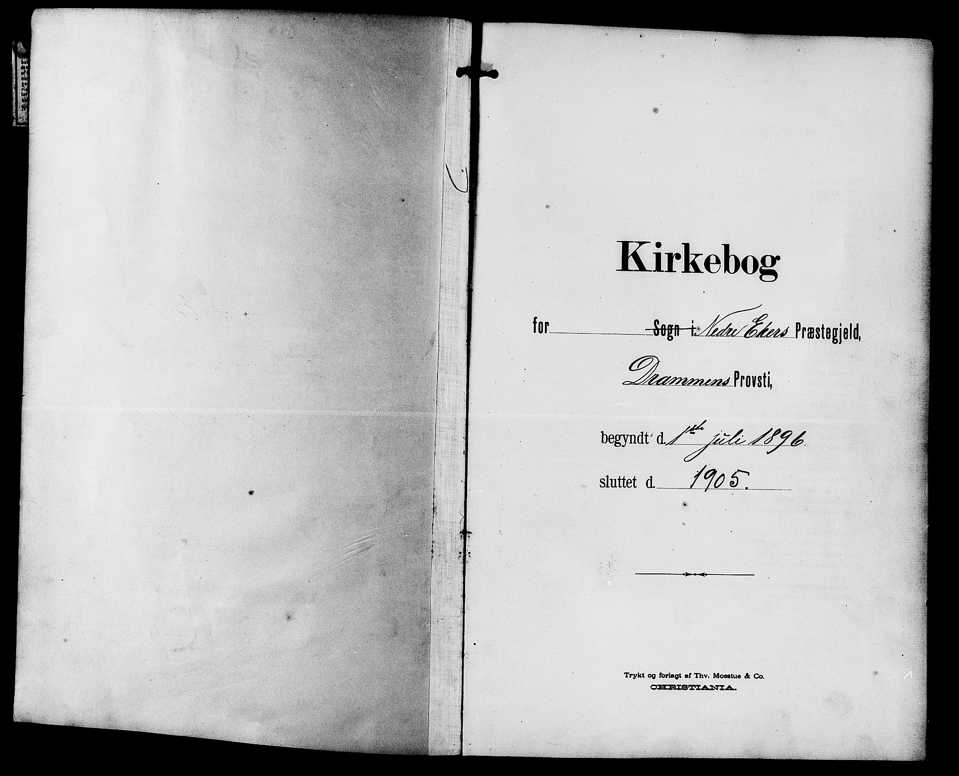 Nedre Eiker kirkebøker, AV/SAKO-A-612/G/Ga/L0003: Klokkerbok nr. 3, 1896-1905