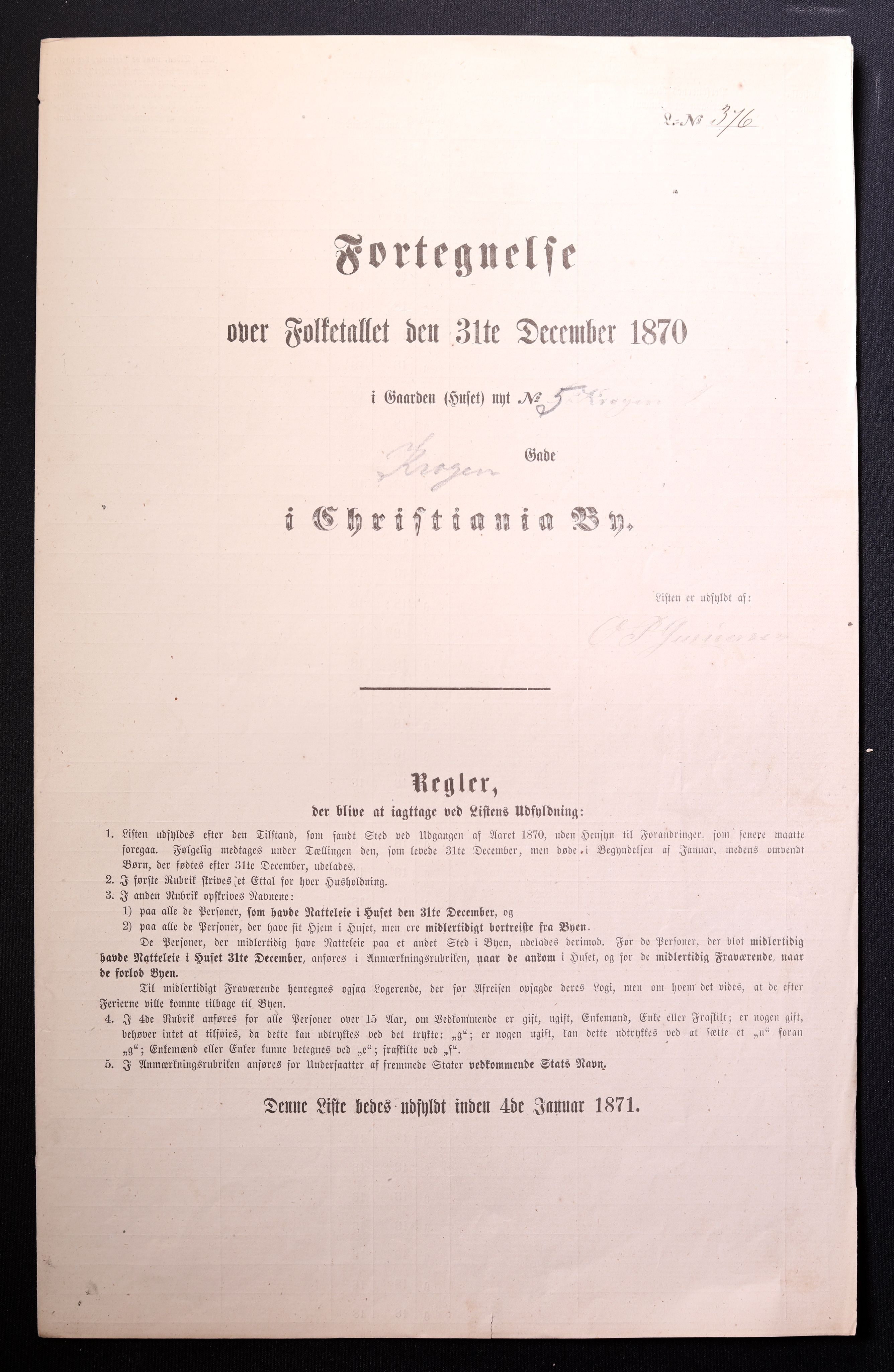 RA, Folketelling 1870 for 0301 Kristiania kjøpstad, 1870, s. 1707