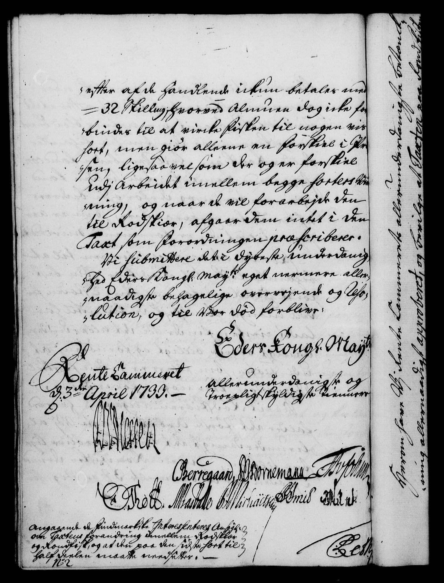 Rentekammeret, Kammerkanselliet, RA/EA-3111/G/Gf/Gfa/L0016: Norsk relasjons- og resolusjonsprotokoll (merket RK 52.16), 1733, s. 140