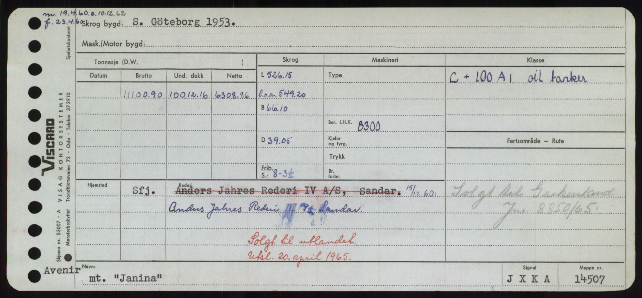 Sjøfartsdirektoratet med forløpere, Skipsmålingen, RA/S-1627/H/Hd/L0019: Fartøy, J, s. 149