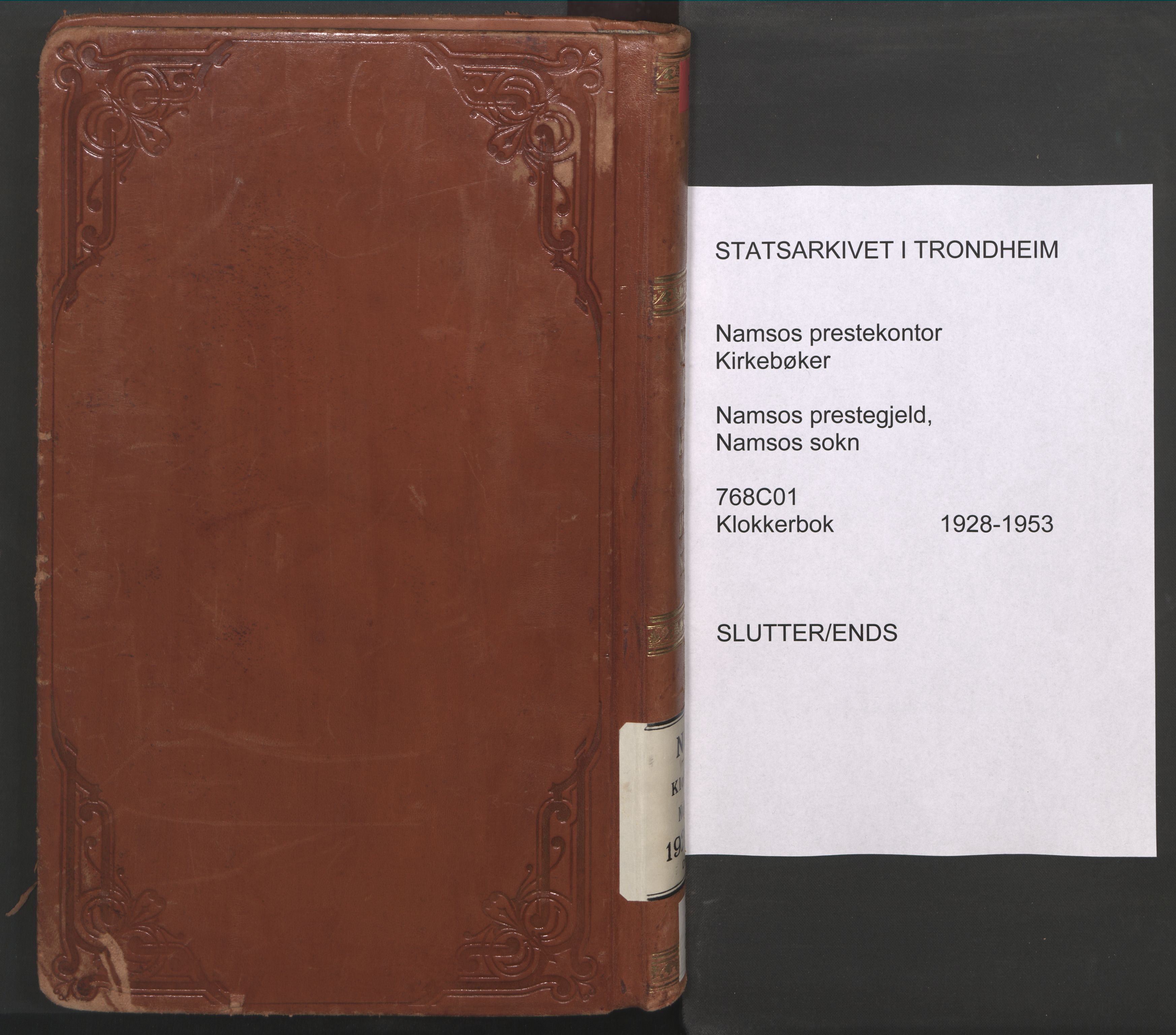 Ministerialprotokoller, klokkerbøker og fødselsregistre - Nord-Trøndelag, SAT/A-1458/768/L0583: Klokkerbok nr. 768C01, 1928-1953