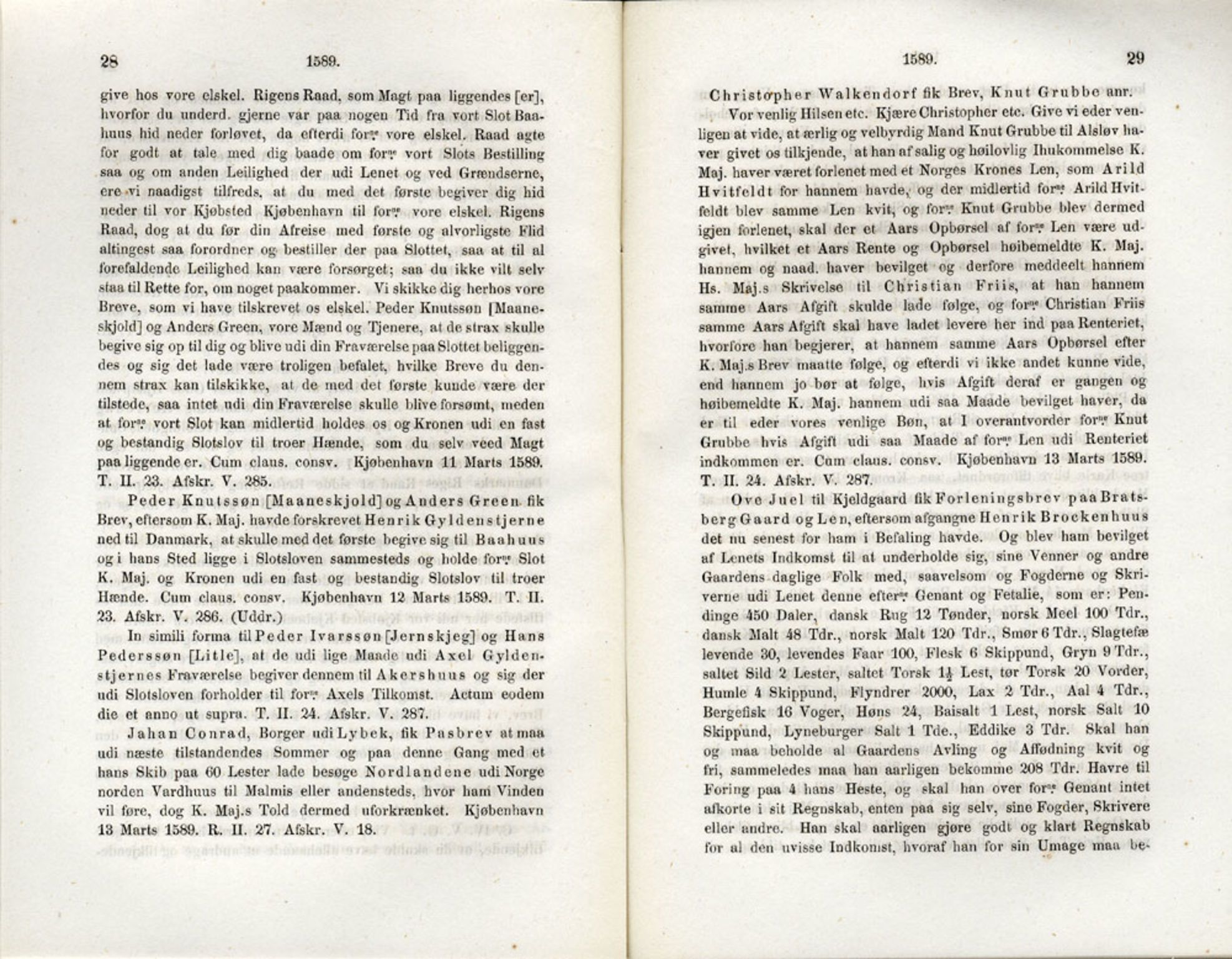 Publikasjoner utgitt av Det Norske Historiske Kildeskriftfond, PUBL/-/-/-: Norske Rigs-Registranter, bind 3, 1588-1602, s. 28-29