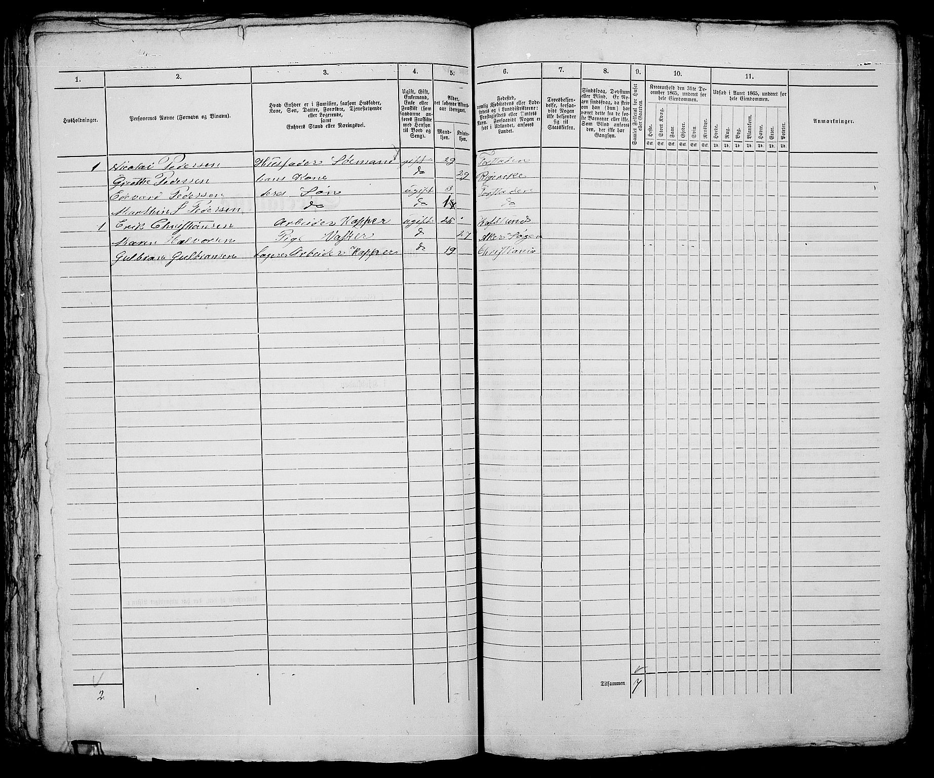 RA, Folketelling 1865 for 0103B Fredrikstad prestegjeld, Fredrikstad kjøpstad, 1865, s. 539