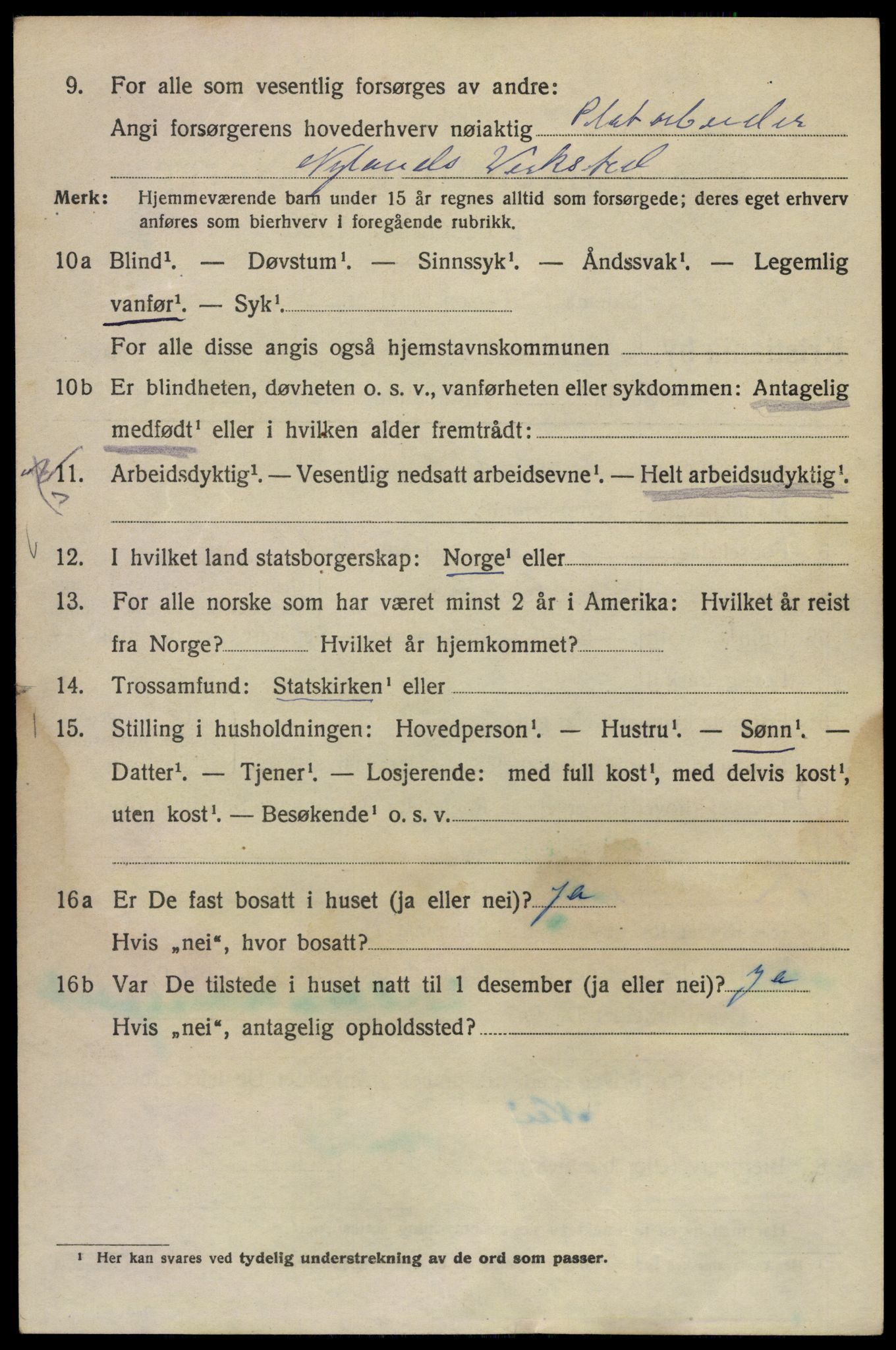 SAO, Folketelling 1920 for 0301 Kristiania kjøpstad, 1920, s. 340950