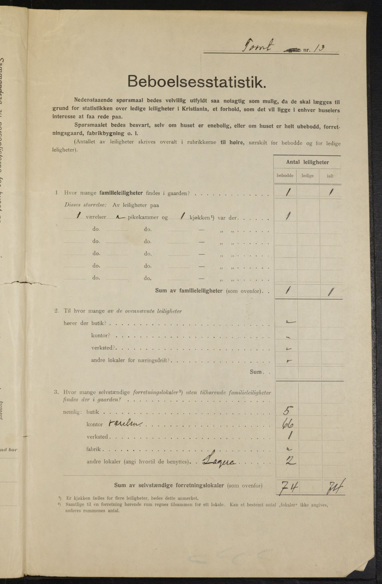 OBA, Kommunal folketelling 1.2.1915 for Kristiania, 1915, s. 103837