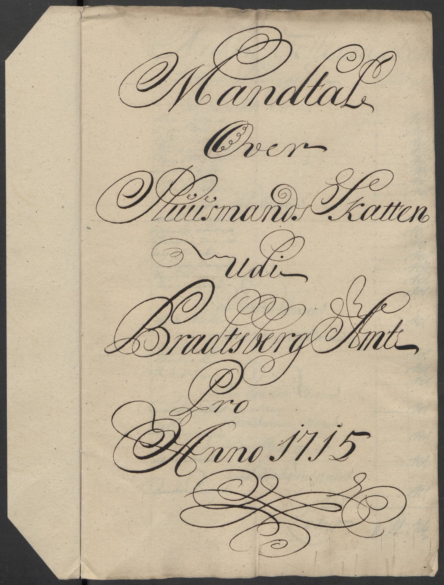 Rentekammeret inntil 1814, Reviderte regnskaper, Fogderegnskap, AV/RA-EA-4092/R36/L2127: Fogderegnskap Øvre og Nedre Telemark og Bamble, 1715, s. 97