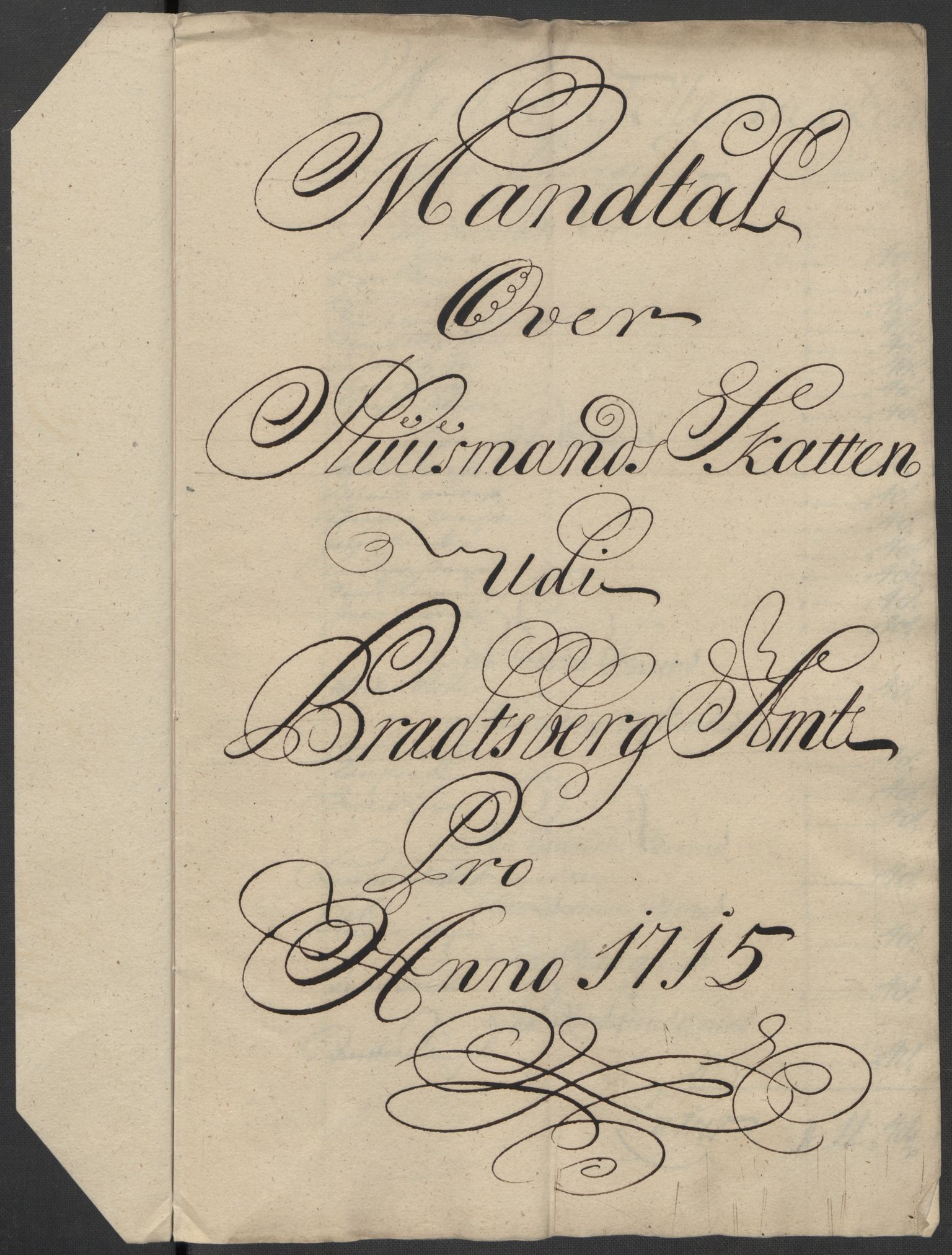 Rentekammeret inntil 1814, Reviderte regnskaper, Fogderegnskap, RA/EA-4092/R36/L2127: Fogderegnskap Øvre og Nedre Telemark og Bamble, 1715, s. 97