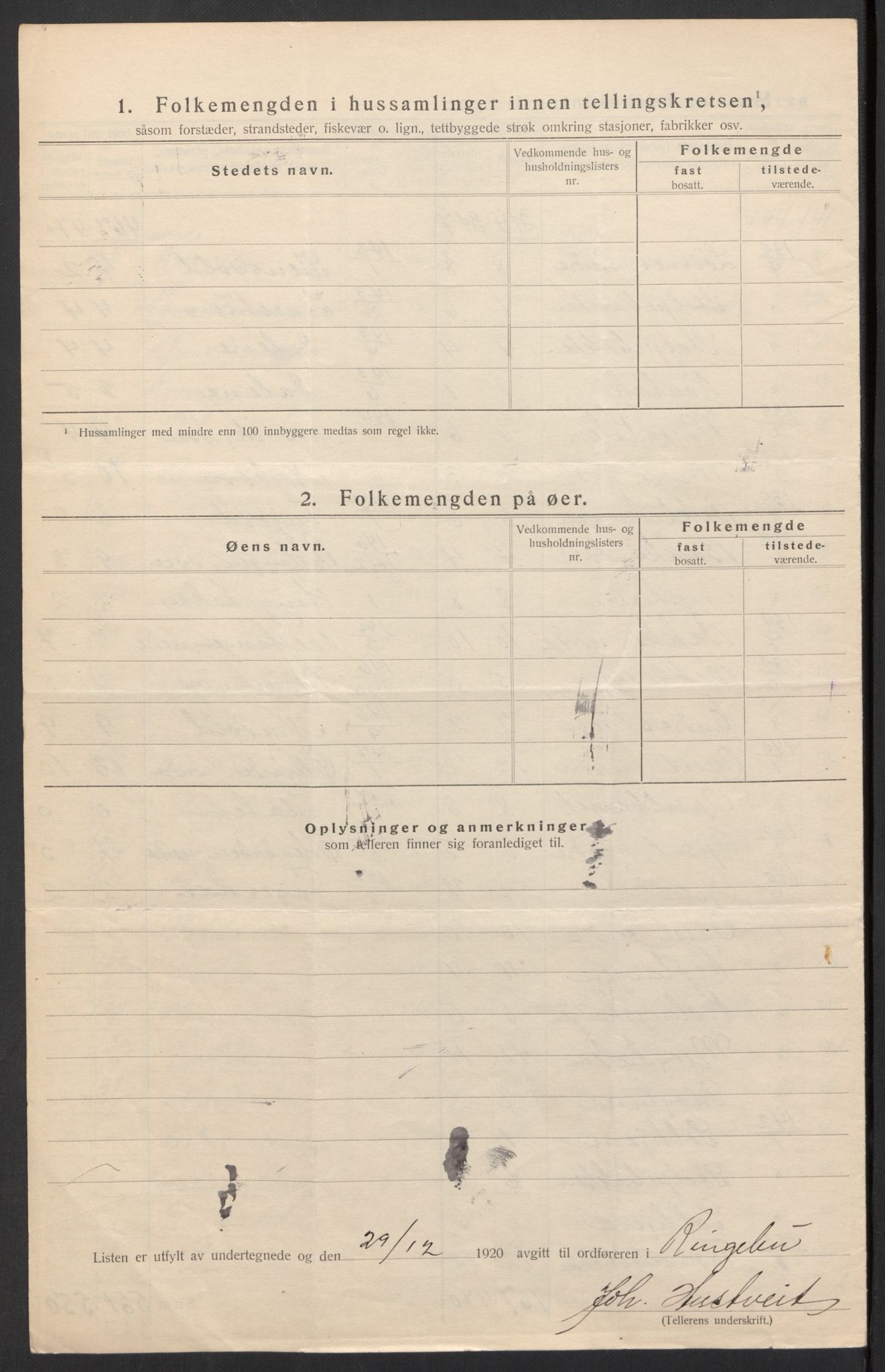 SAH, Folketelling 1920 for 0520 Ringebu herred, 1920, s. 37