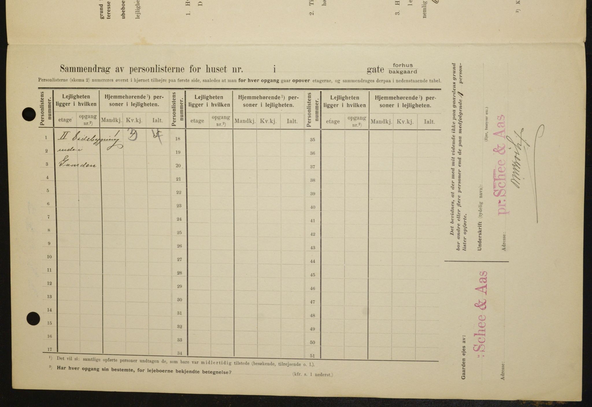 OBA, Kommunal folketelling 1.2.1909 for Kristiania kjøpstad, 1909, s. 24203