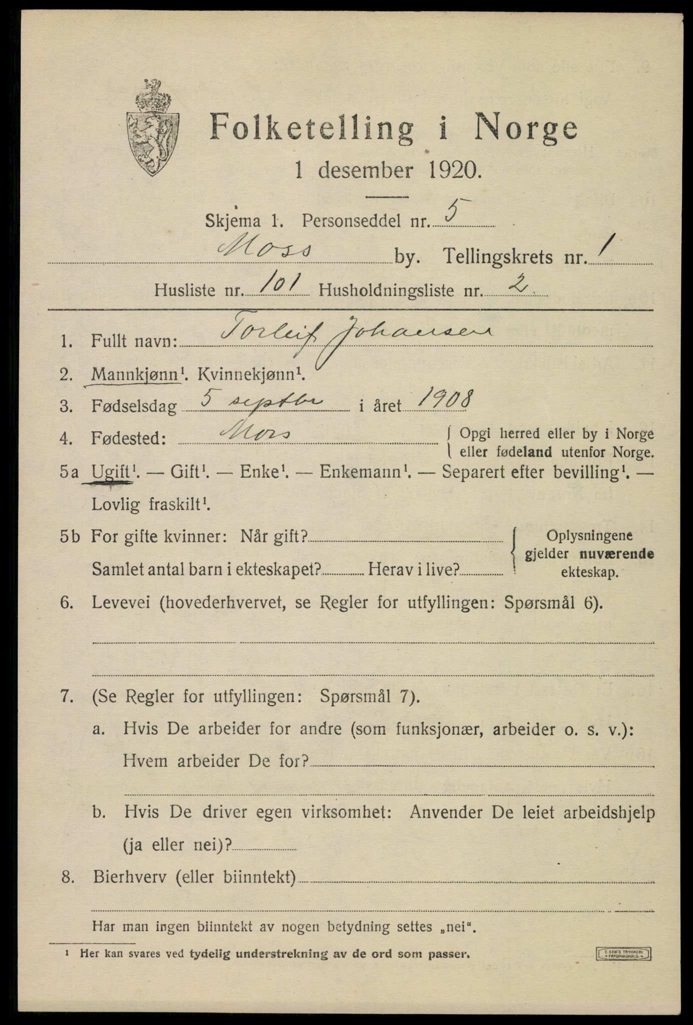 SAO, Folketelling 1920 for 0104 Moss kjøpstad, 1920, s. 8117